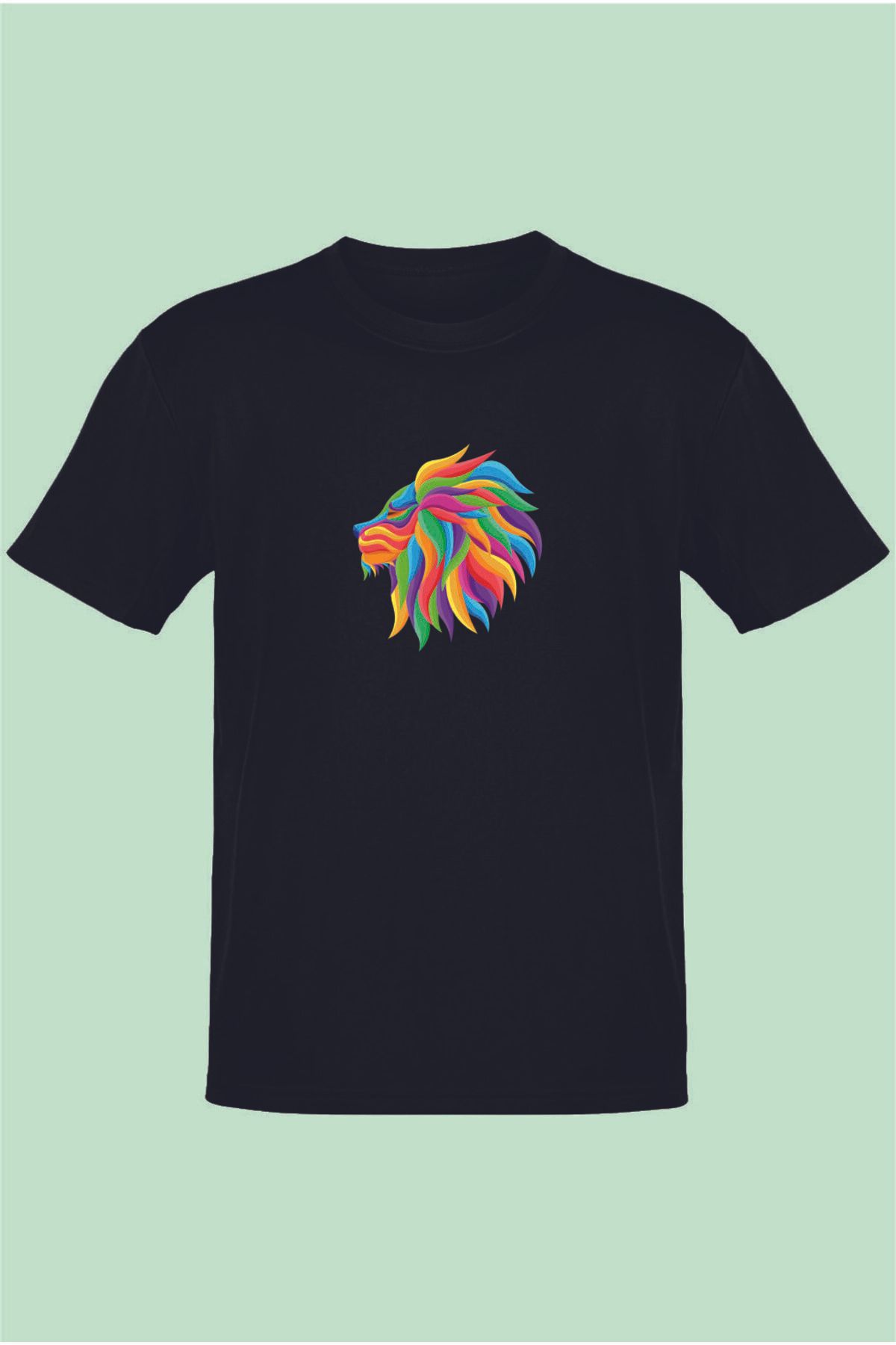 Pisa Art Aslan Burcu Renkli Sembol T-shirt