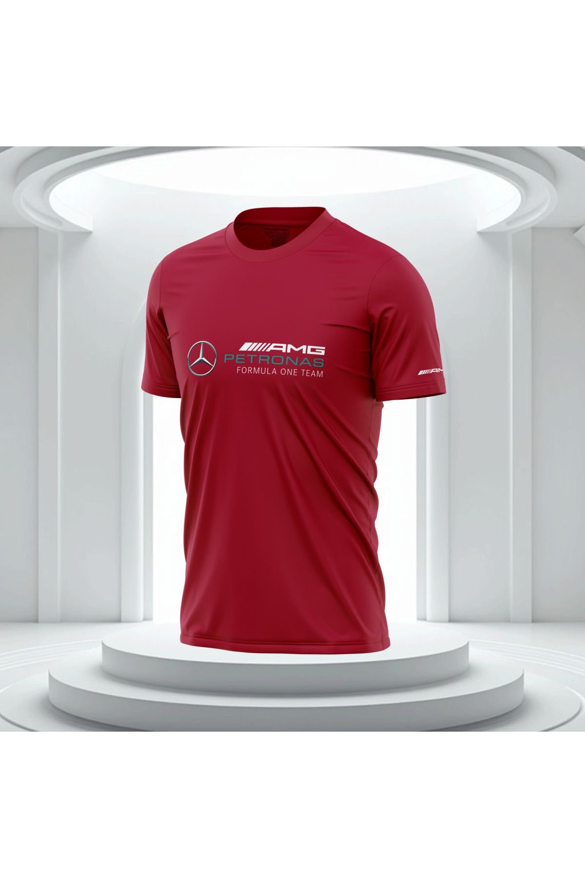 Bulvar Lee Erkek Sıfır Yaka Mercedes Benz Baskılı Yazlık T-Shirt