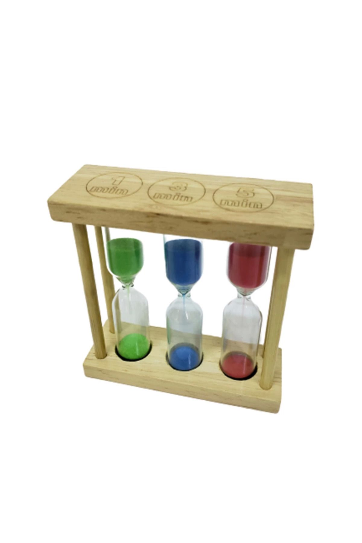 MELFSHOP 3'lü Ahşap Kum Saati 1-3-5 Dakikalık