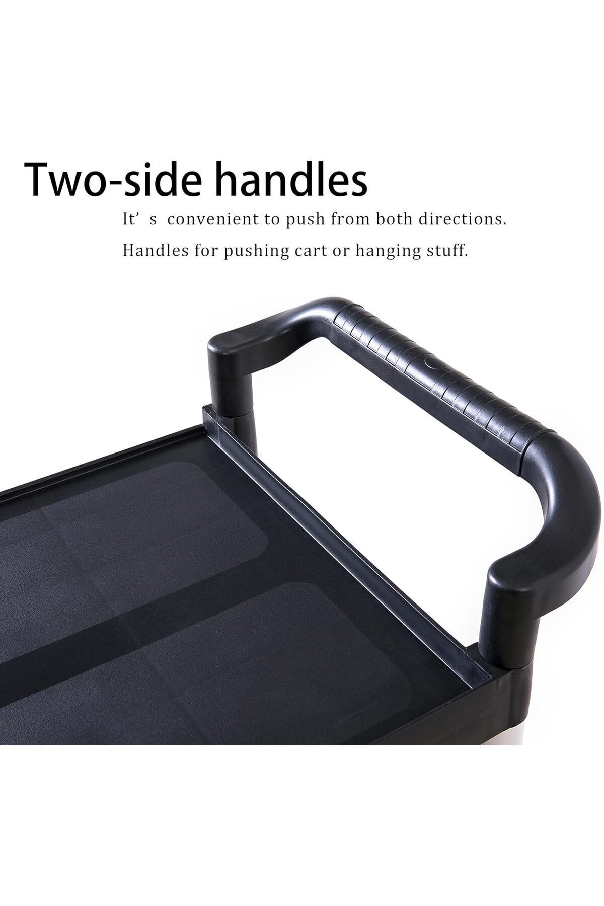 عربة تقديم طعام 3 طبقات قوية – عجلات قفل وبلاستيك متين – مثالية للكوفي شوب والمطبخ والعيادات,المكاتب