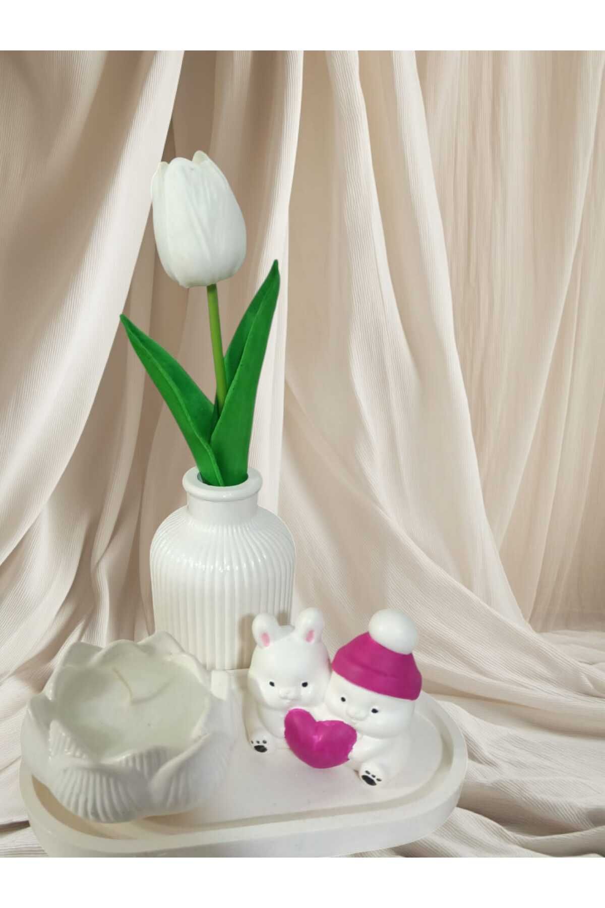 cotton my heart "Doğallığın Zarafeti: Hediyelik El Yapımı Taş Tozu ve Kokulu Mumlar