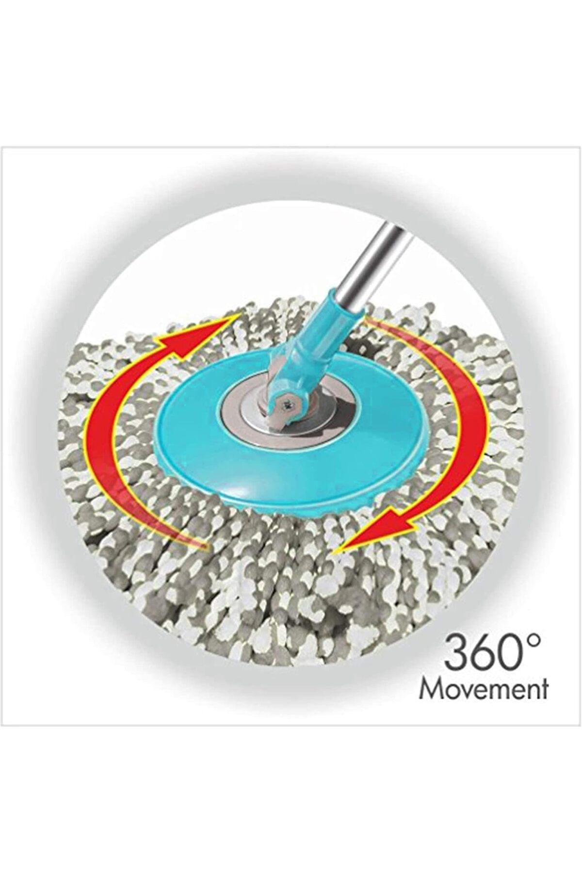 مجموعة تنظيف ممسحة ودلو دوار من (أزرق)