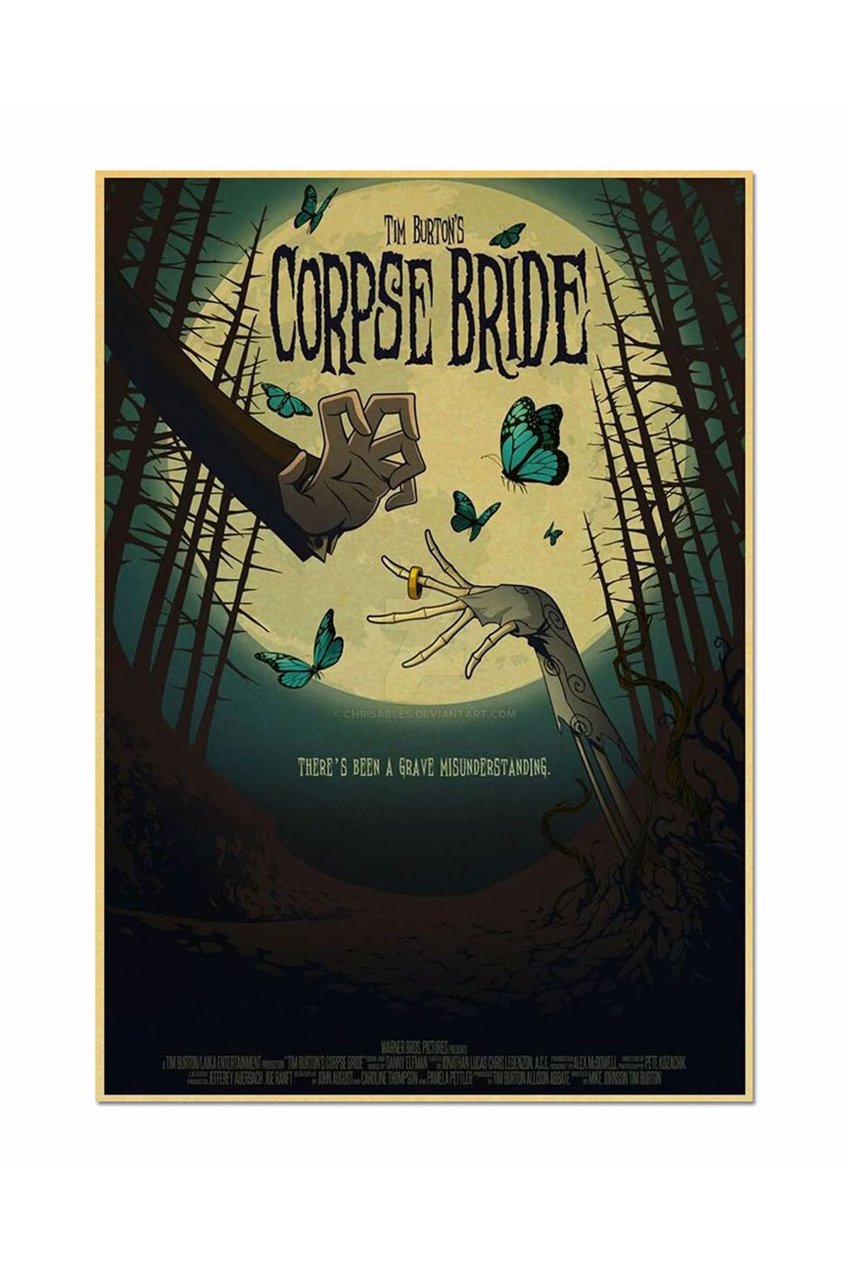 Ayabak Metal Poster Corpse Bride - Dekoratif Metal Poster - Hediyelik Metal Poster