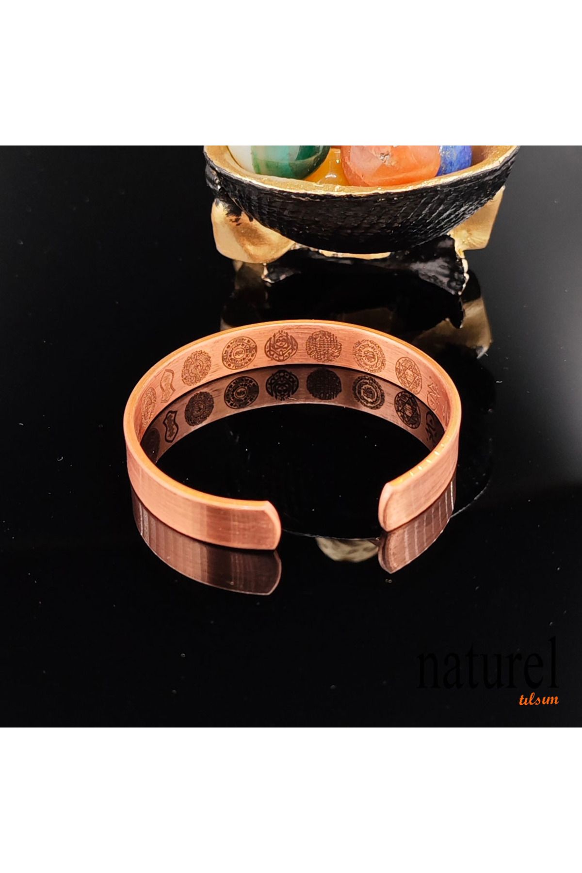 Naturel Tılsım Koruma Zırhı Bakır Bileklik2