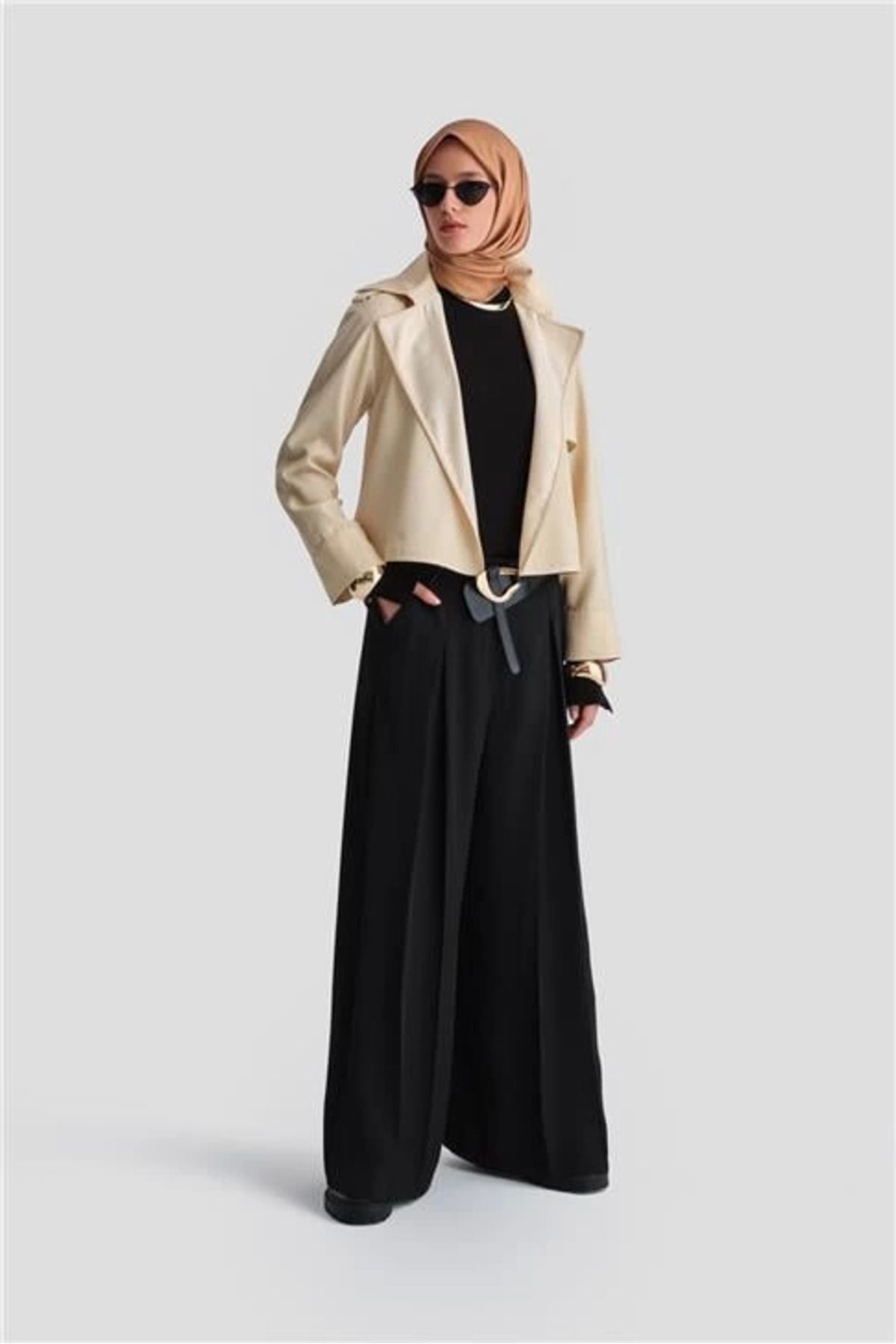 aradimtaradim Armine Pileli Pantolon Etek 24K2715 Siyah