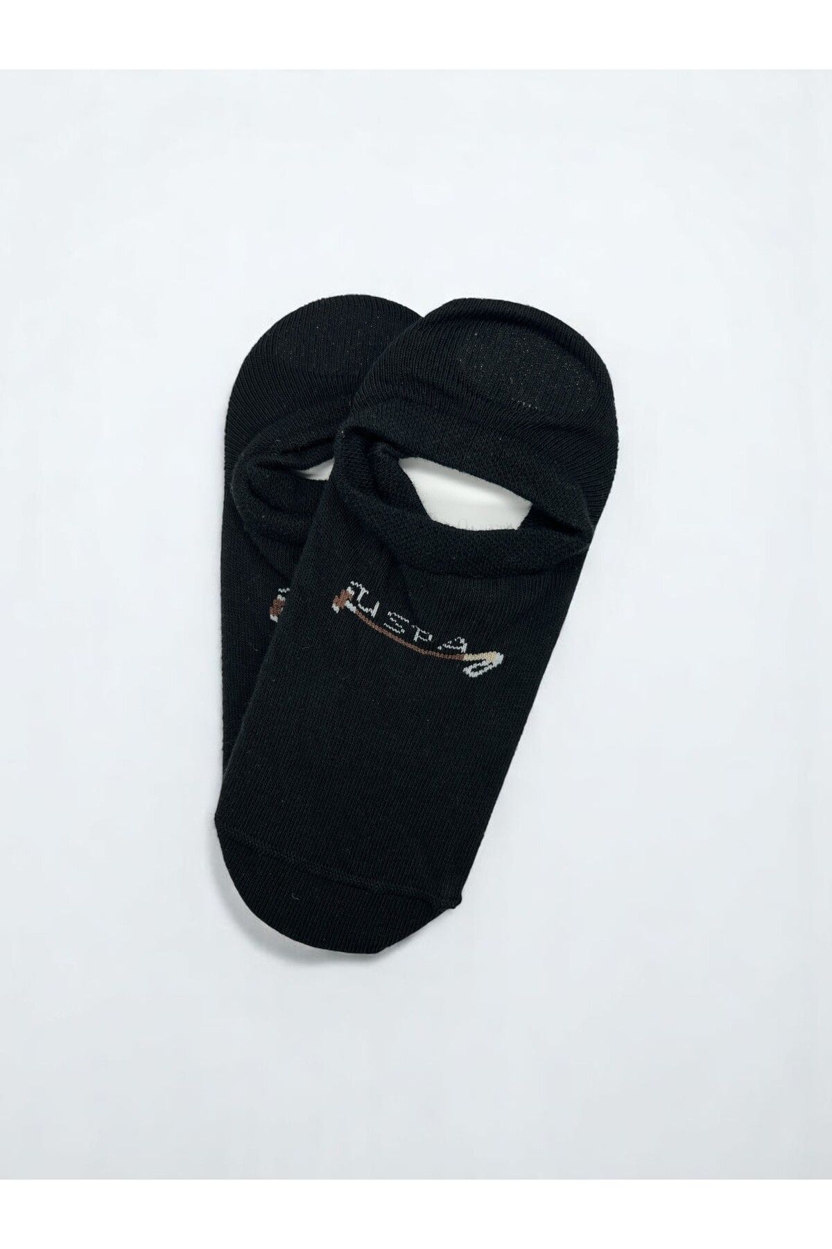 Keifani US. POLO ASSN. Siyah Erkek Patik Çorap 2'li