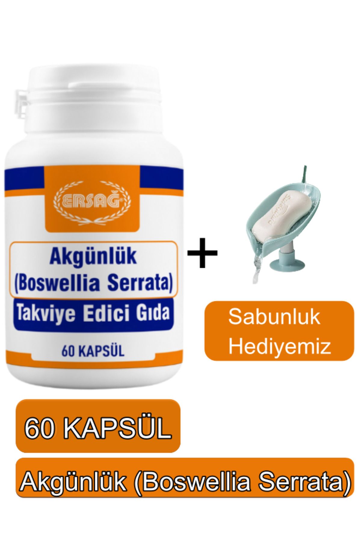 Ersağ Akgünlük (BOSWELLİA SERRATA) Takviye Edici Gıda - - Sabunluk Hediyemiz 2014-94