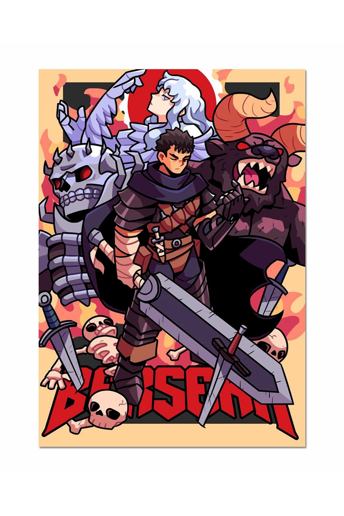 Ayabak Metal Poster Anime Berserk - Dekoratif Metal Poster - Hediyelik Metal Poster