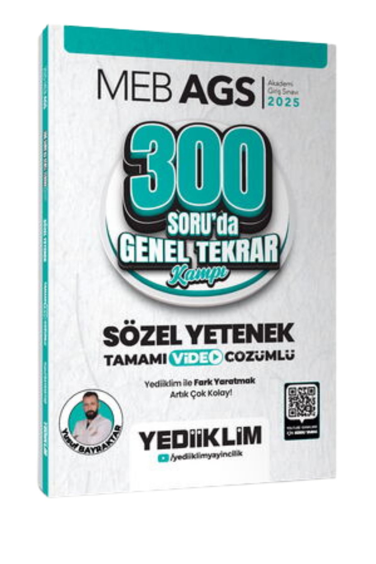 Yediiklim Yayınları 2025 MEB-AGS Sözel Yetenek 300 Soruda Video Çözümlü Genel Tekrar Kampı