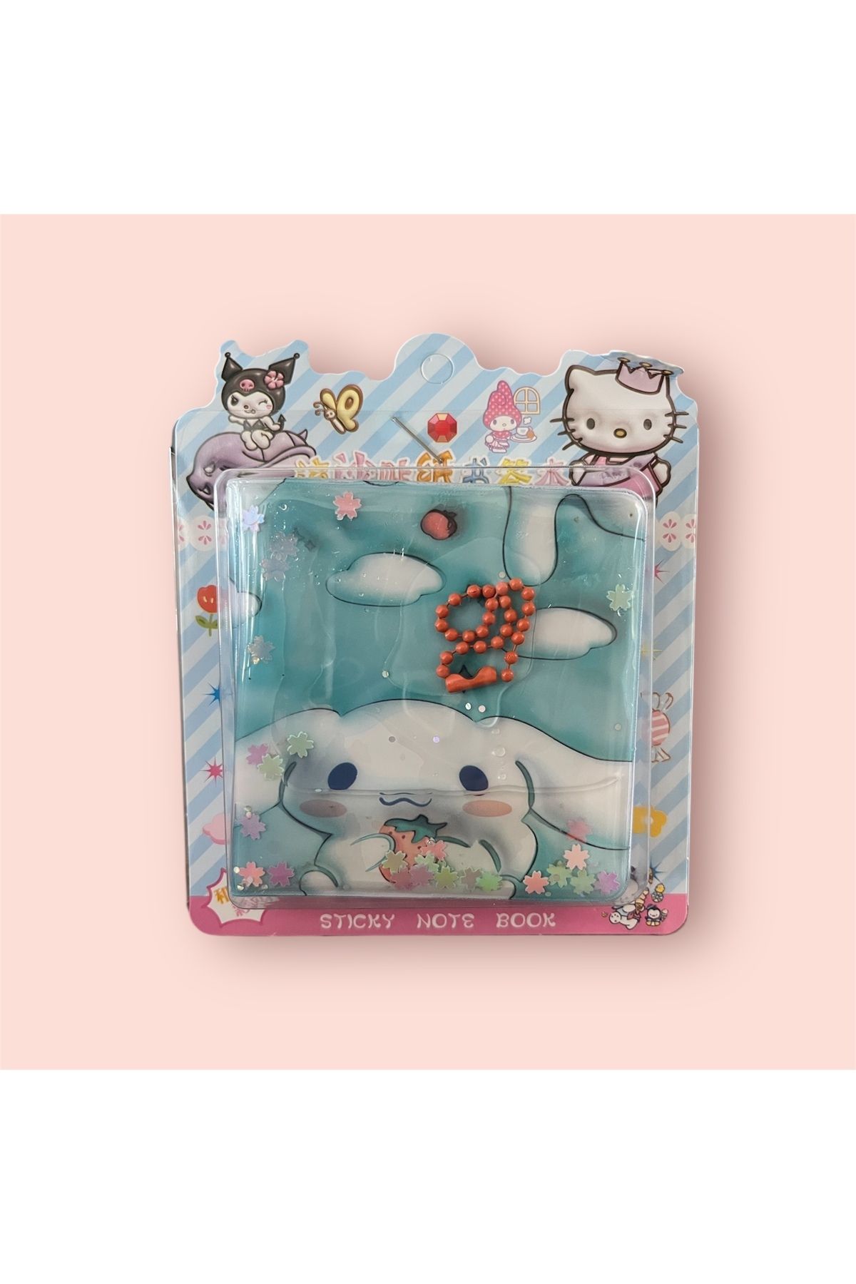 synshop Sanrıo Kuromi Mini Sulu Not Defteri Anahtarlık Hediyelik 1 Adet