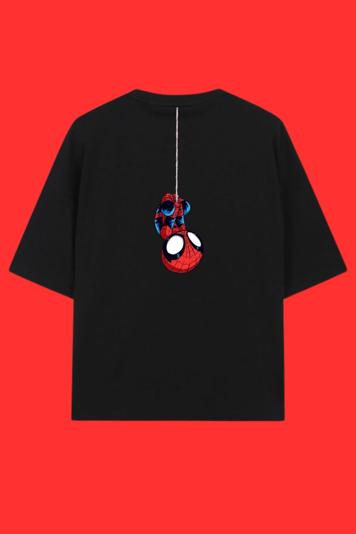 Dupe Design Örümcek Adam Baskılı Oversize T-shirt