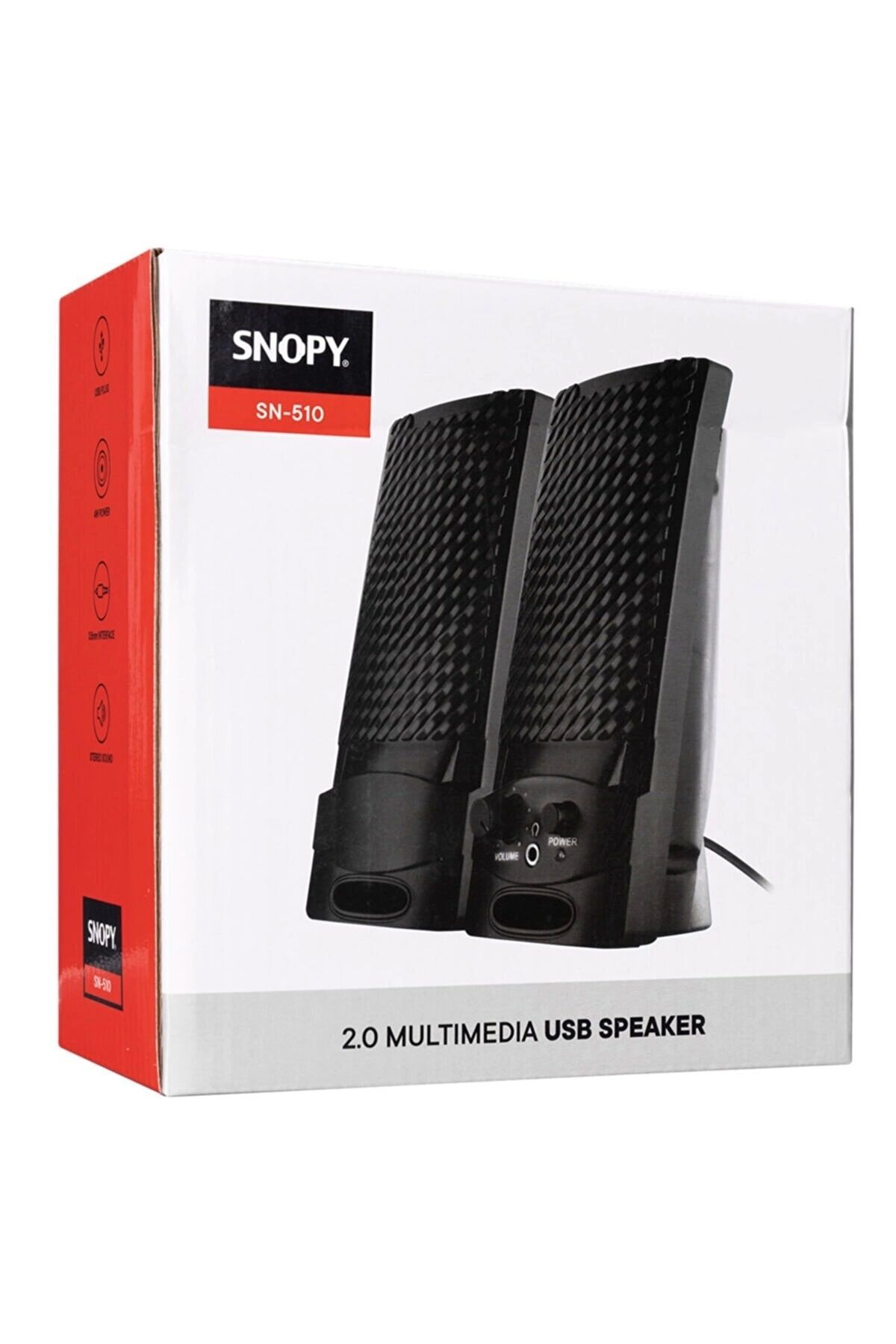mtm My The Mall Snopy Sn-510 3 Watt Usb 2.0 Siyah 1+1 Speaker