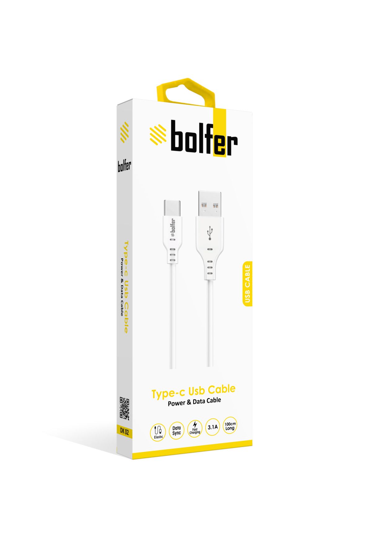 bolfer Type-c Usb kablo Şarj kablosu