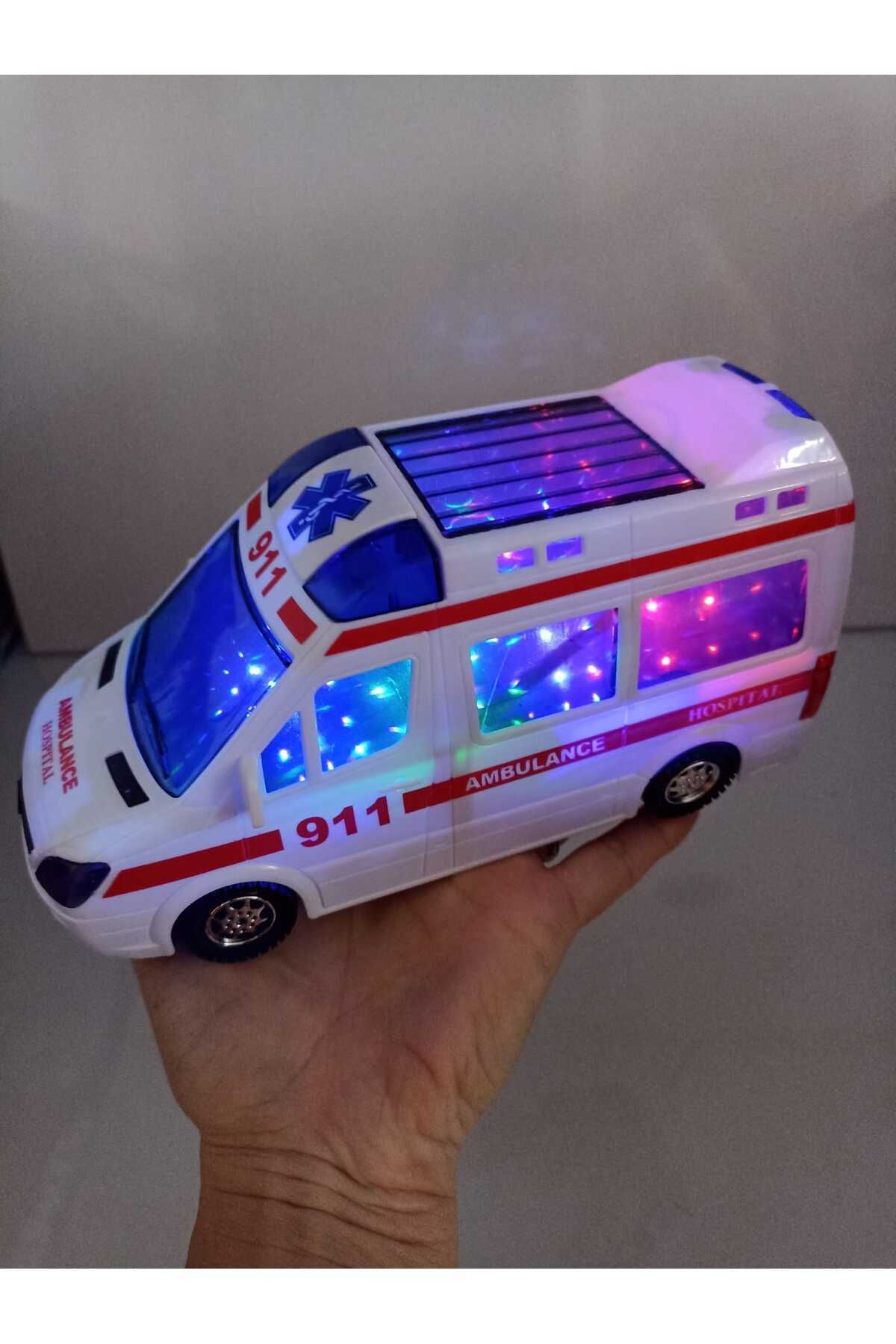 Ailenizin Oyuncakçısı Ambulans Sesli Işıklı Kendi Gezer 21 cm BÜYÜK BOY