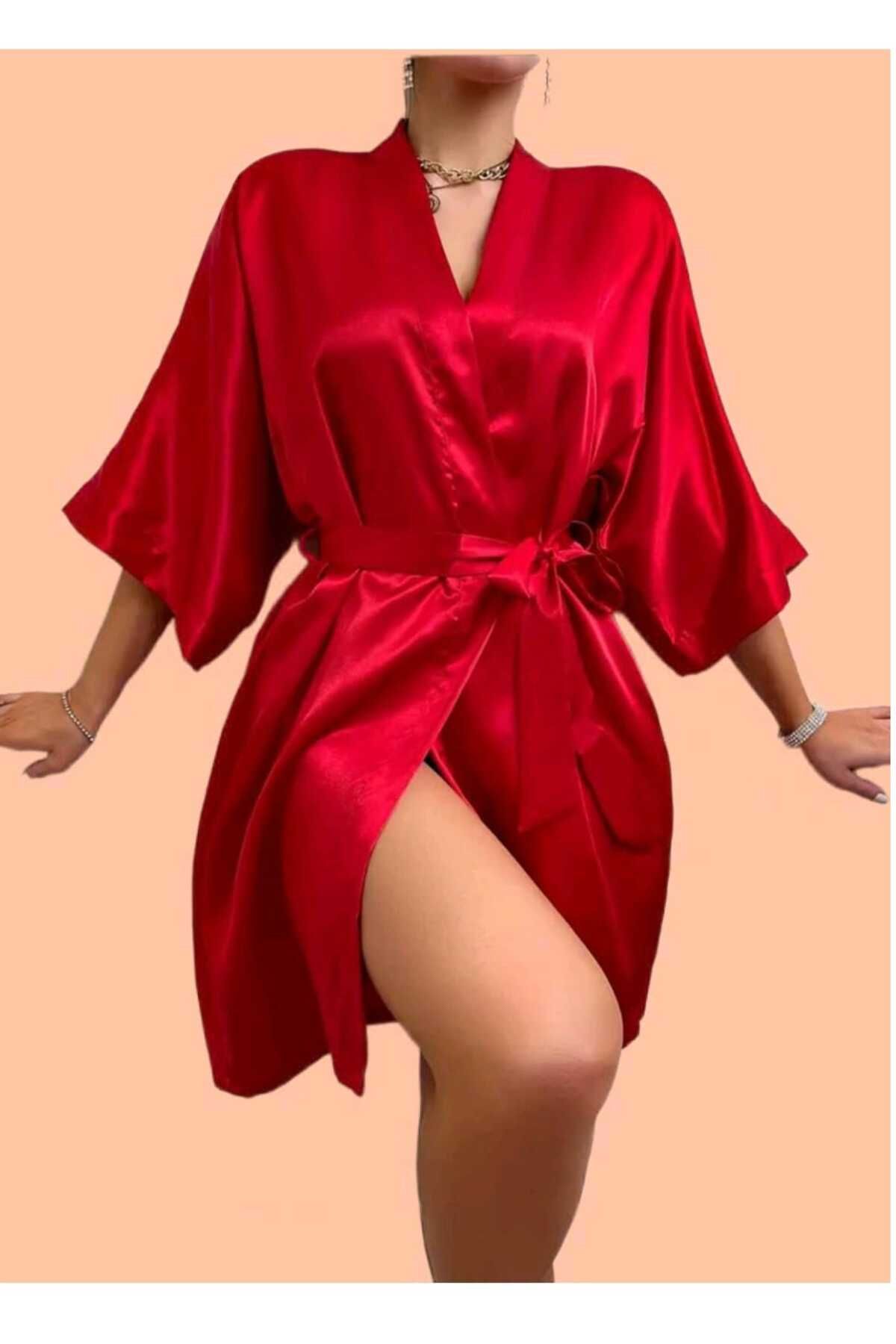 ARB Saten Sabahlık Gecelik Bride Sabahlık Gelin Nedime Gecelik STANDART OVERSİZE