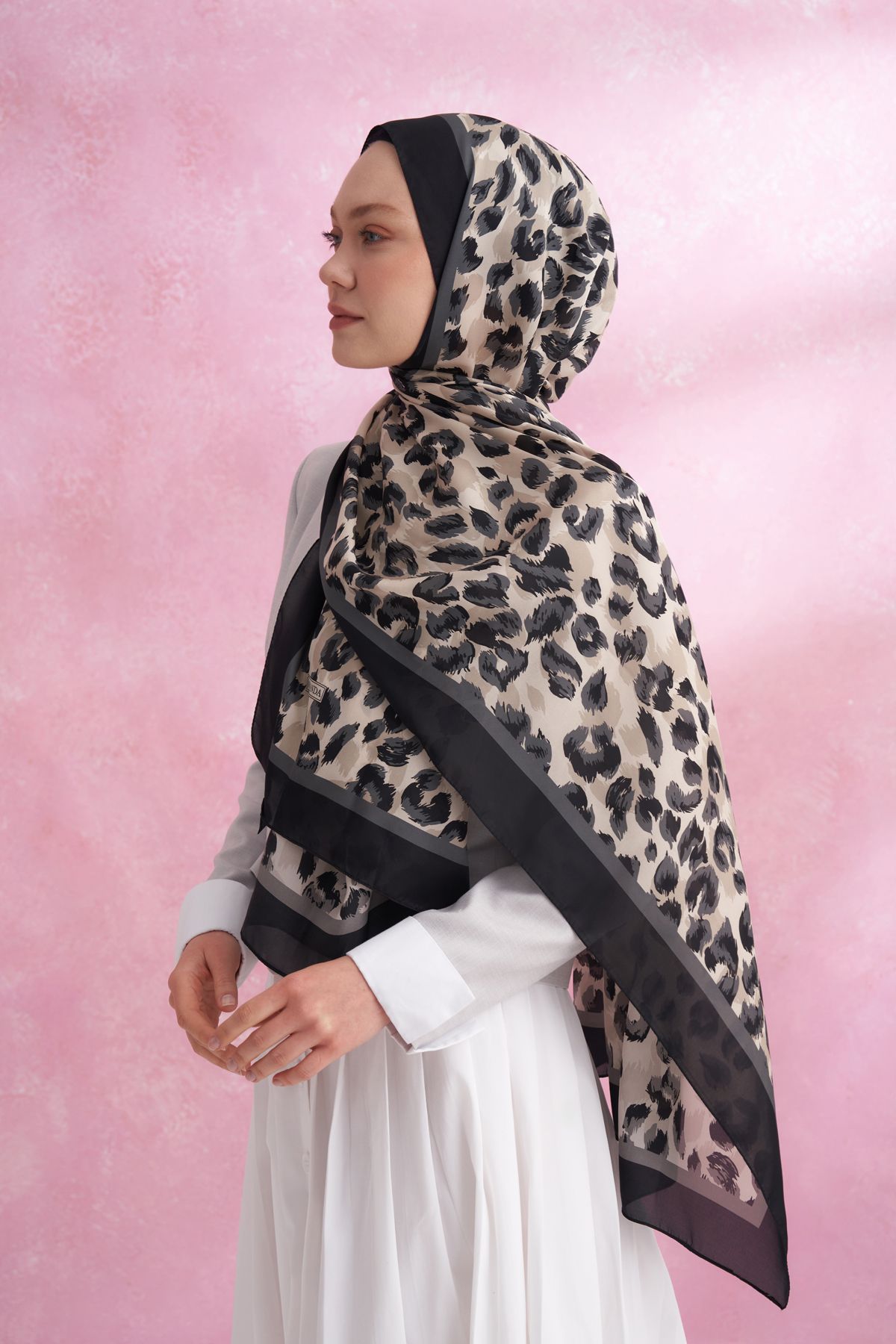 ARMANDA Leopar Desenli Vual Şal Multi Desen