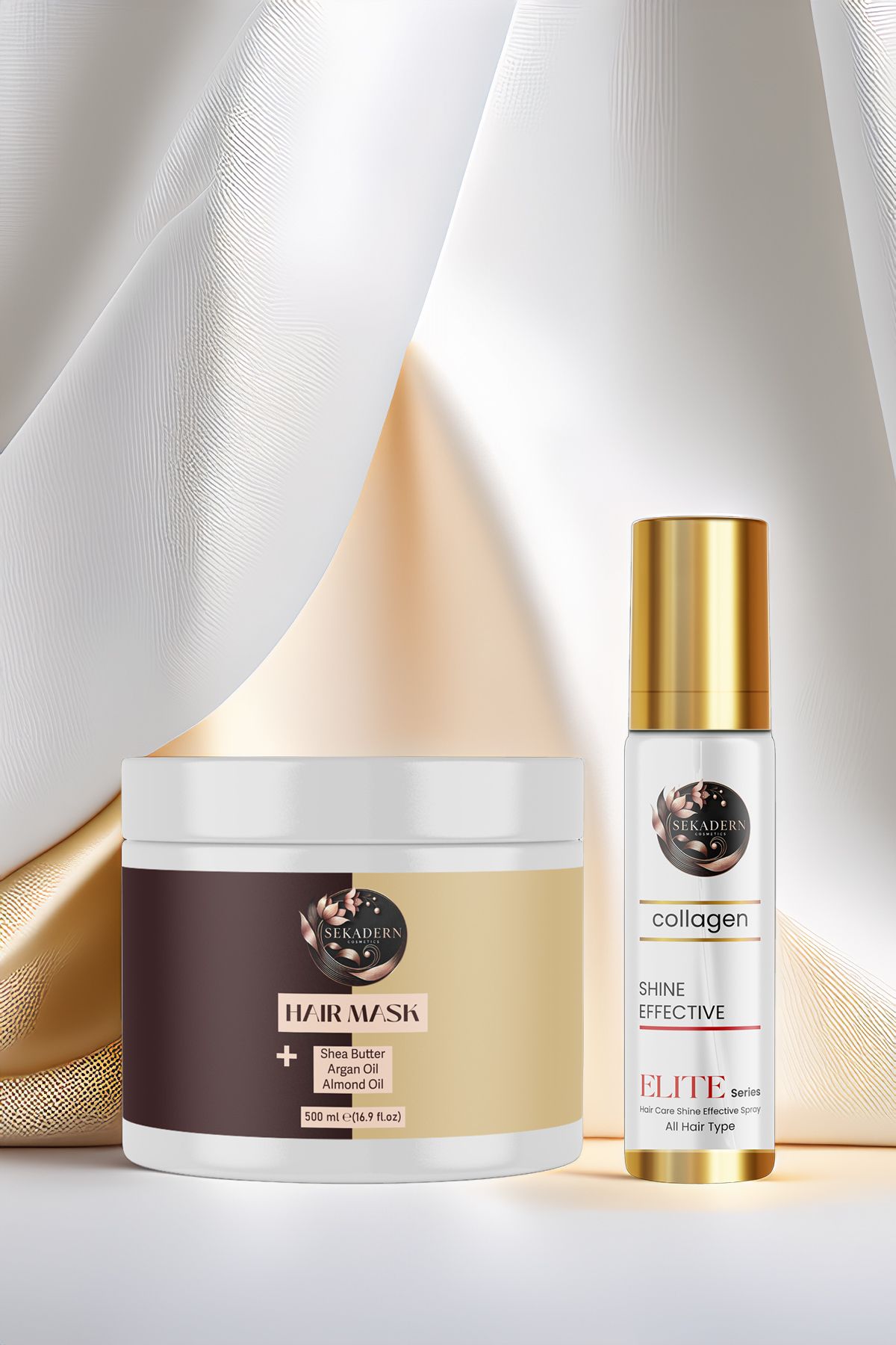 sekadern cosmetics Sekadern 2'si Bir Arada Saç Kremi - Saç Spreyi Bakım Seti