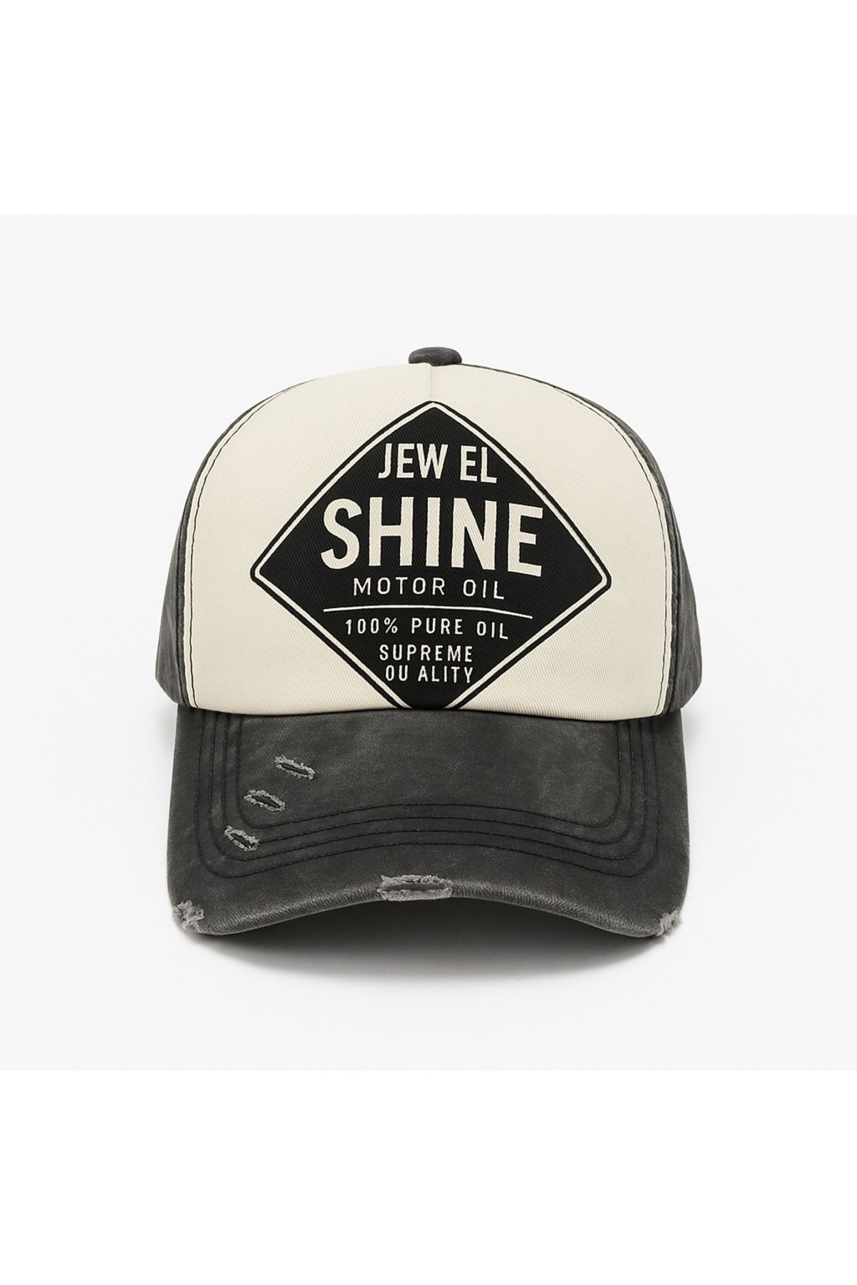 NO BRAND Unisex Eskitme Trucker Şapka – Baskılı Ön Panel