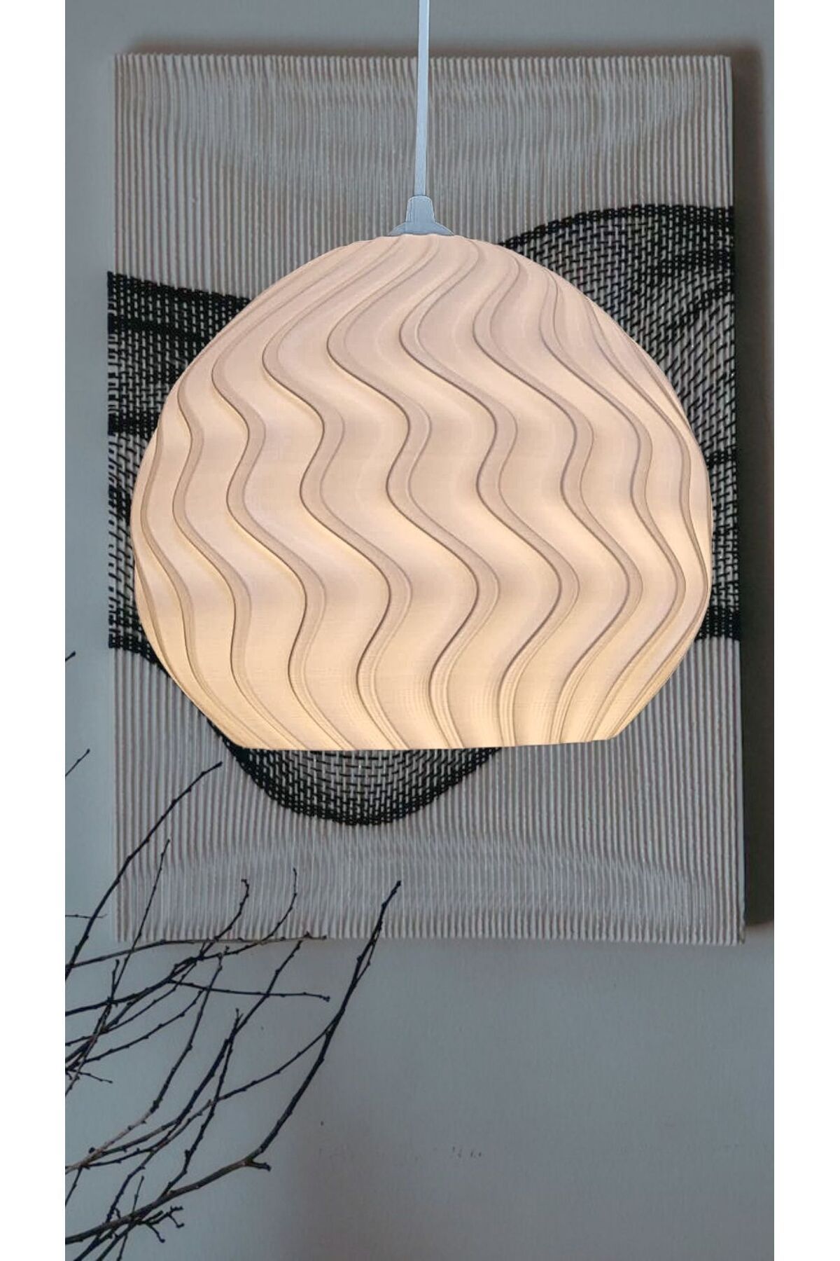 decory Spica Beyaz Avize Yatak Odası, Mutfak, Oturma Odası Tasarım Tekli Sarkıt Avize (PLASTİK) E27