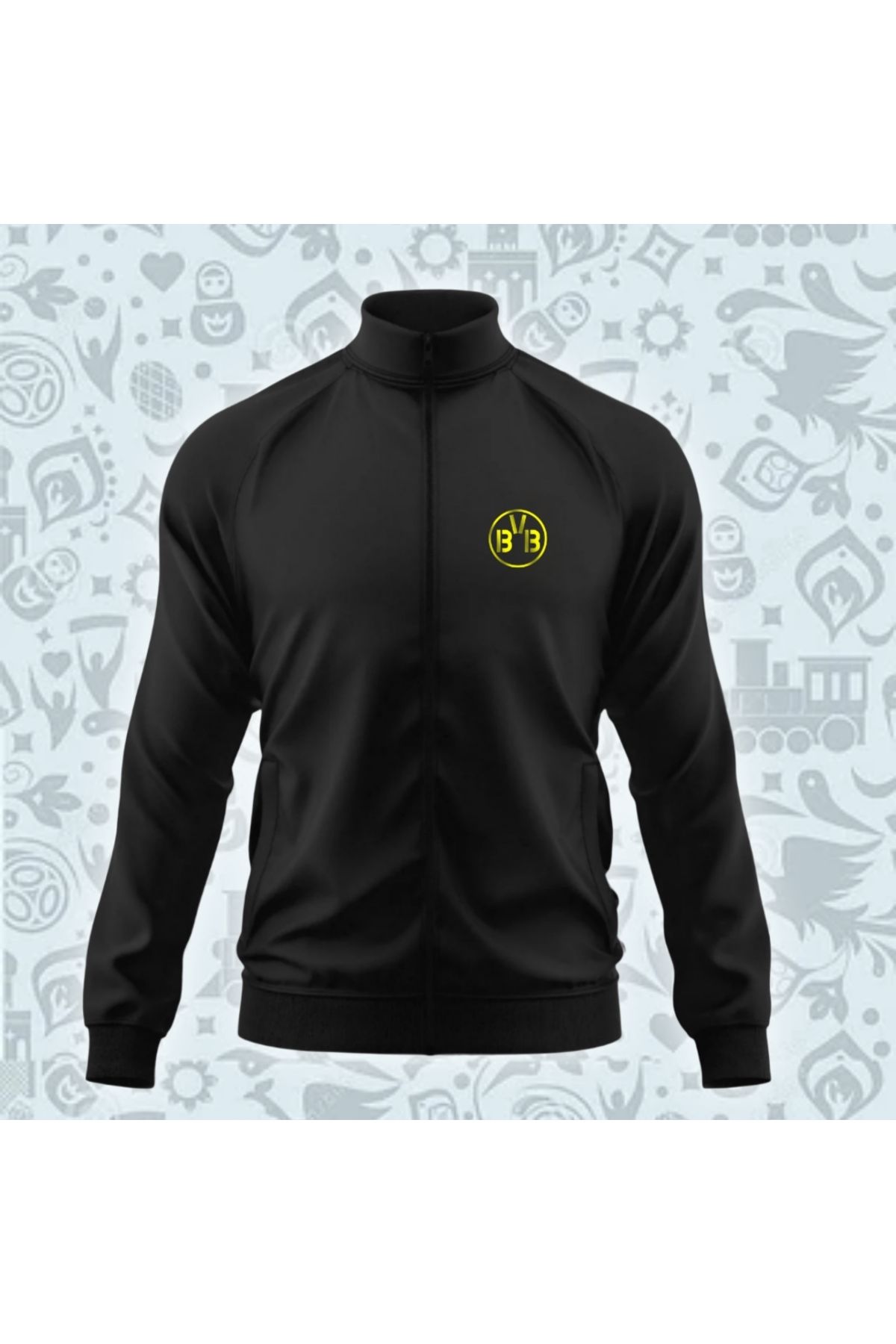 SARI DORTMUND YELLOW ALTERNATIF LOGO DETAYLI DALGIÇ KUMAŞ EŞOFMAN ÜSTÜ