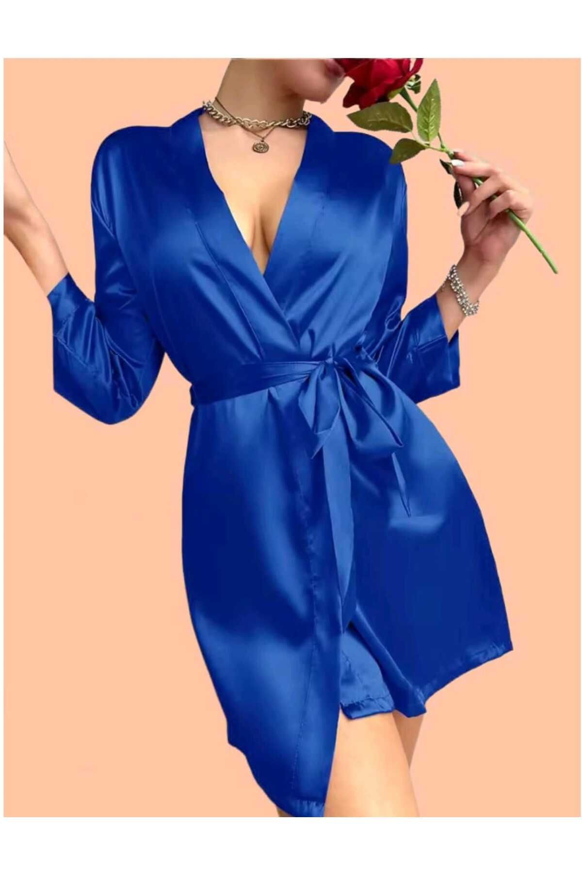 ARB Saten Sabahlık Gecelik Bride Sabahlık Gelin Nedime Gecelik STANDART OVERSİZE