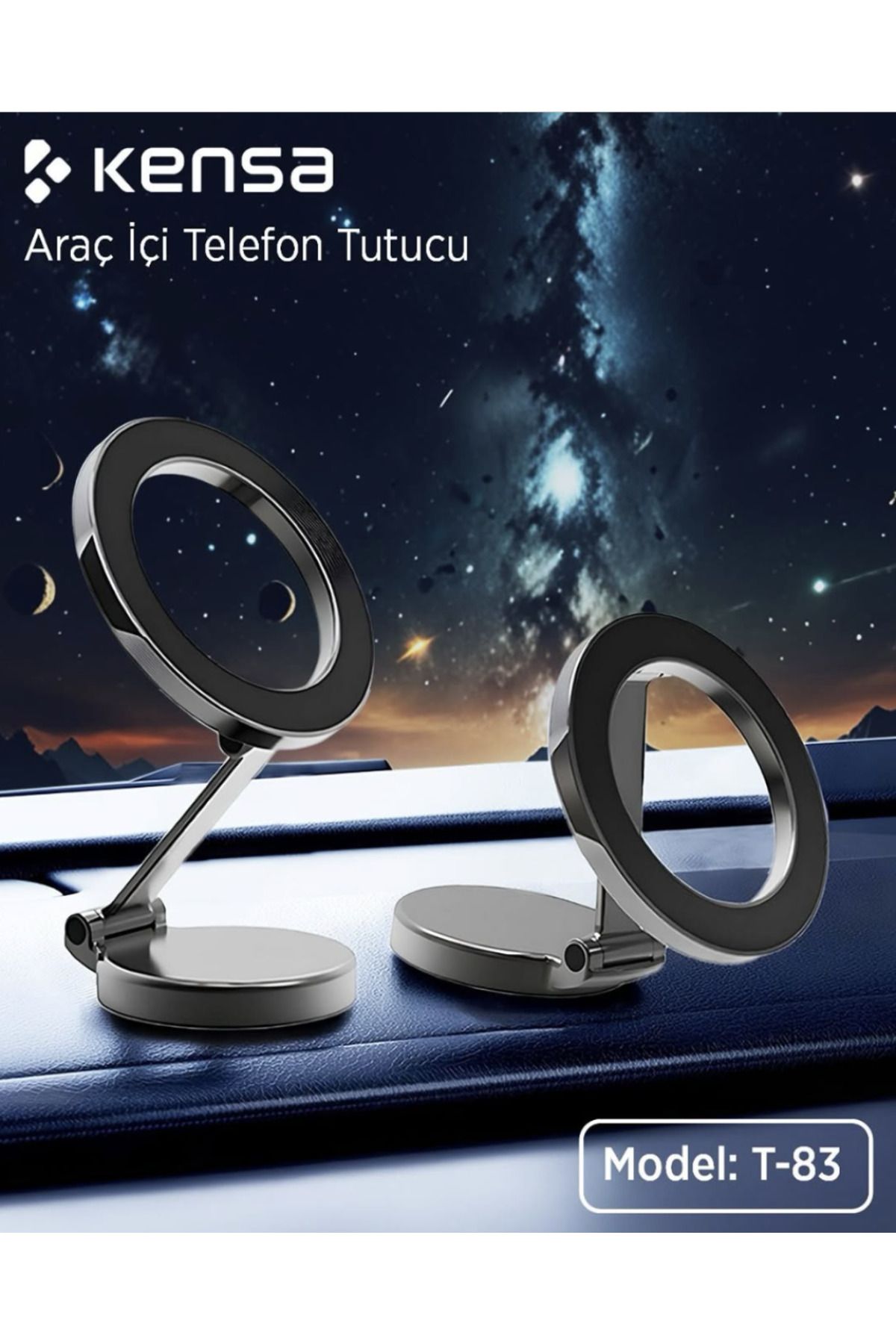 Kensa T-83 MANYETİK MAGSAFE TEL TUT 180 DERECE AYARLANABİLİR
