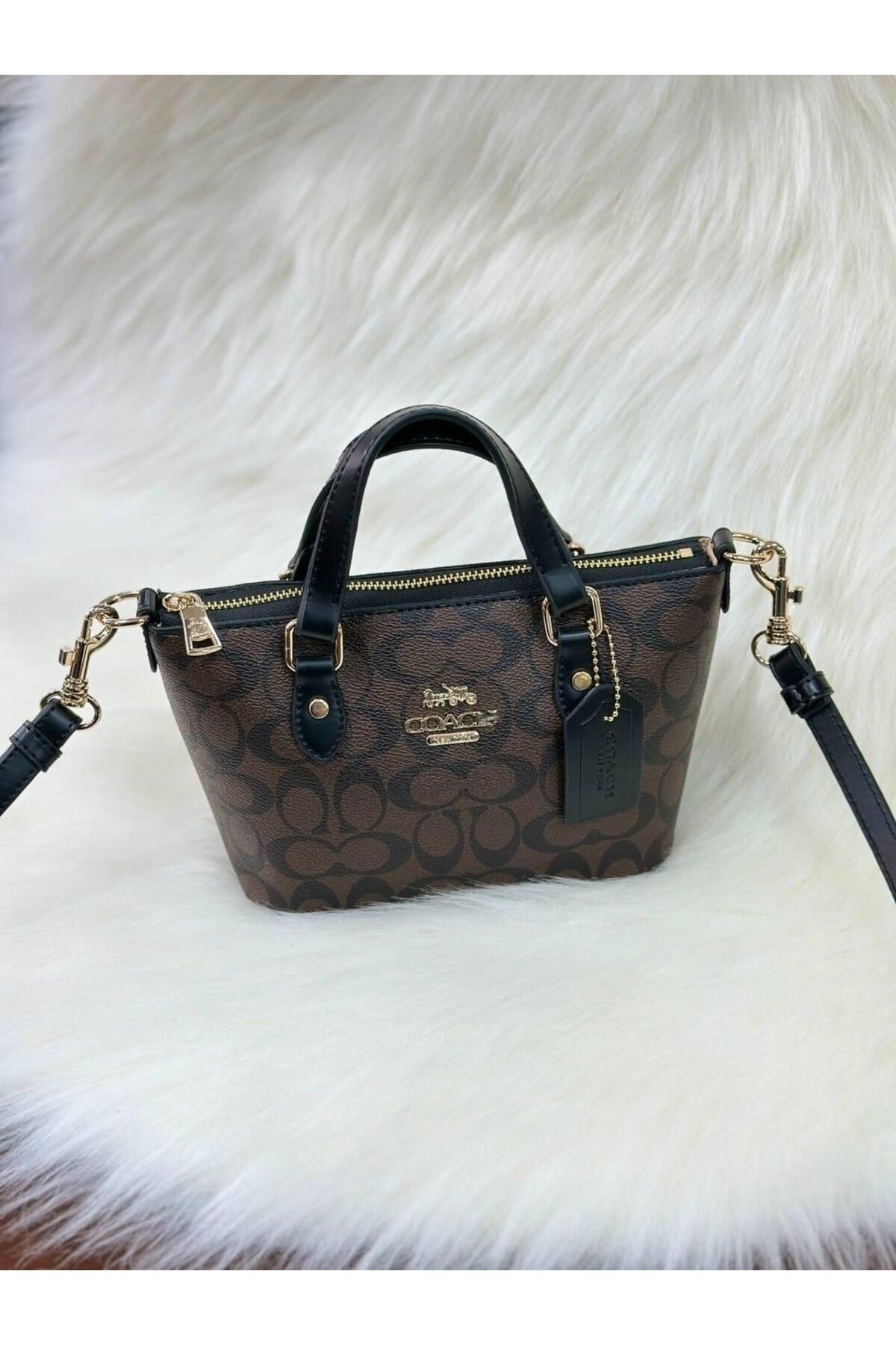 LEAUDER WOMEN KADIN MİNİ BOY GOLD AKSESUARLI ASKILI VE OMUZ ÇANTASI COAC-HH WOMEN BAG
