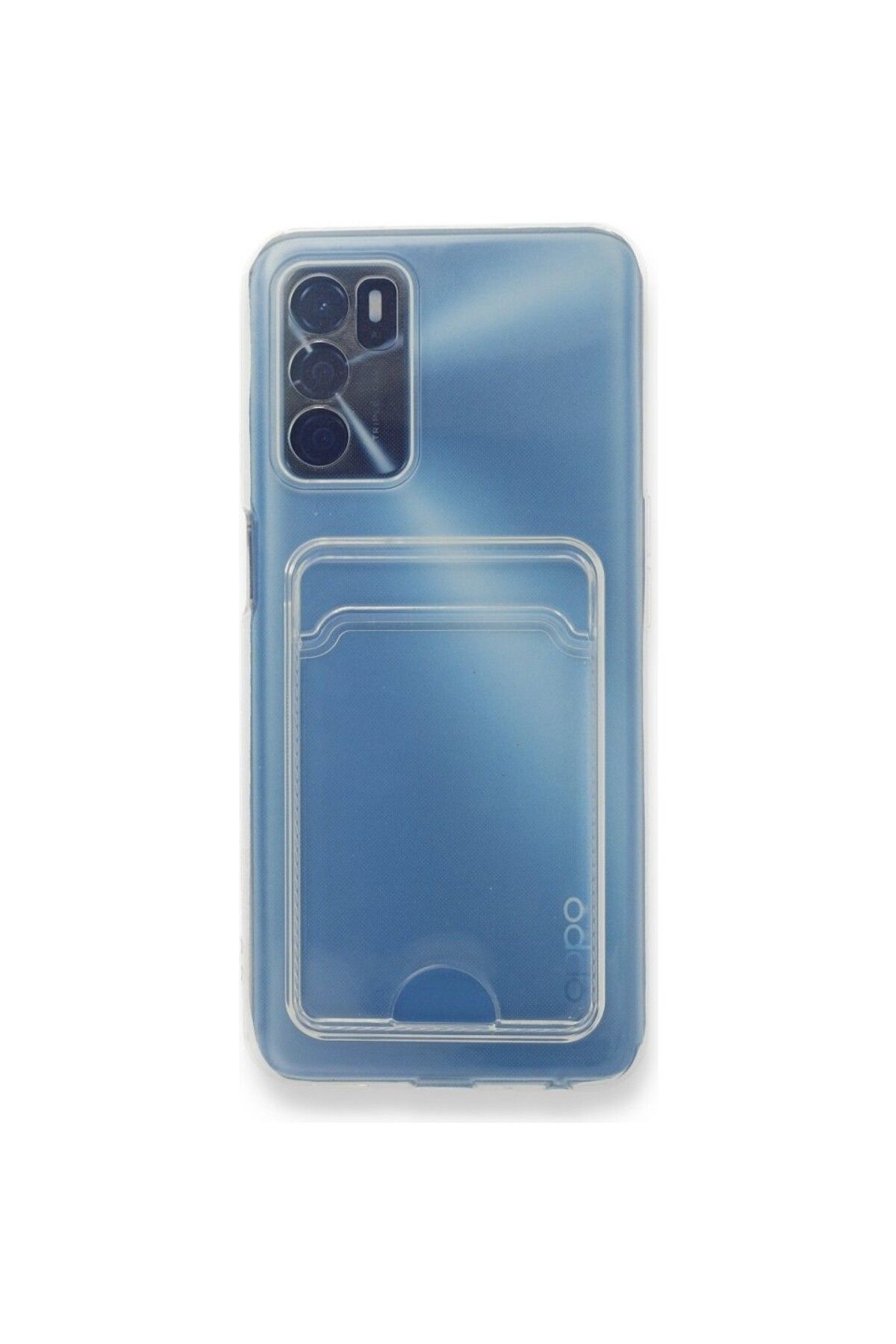 Di Aksesuar Oppo A16 Kartlıklı Şeffaf