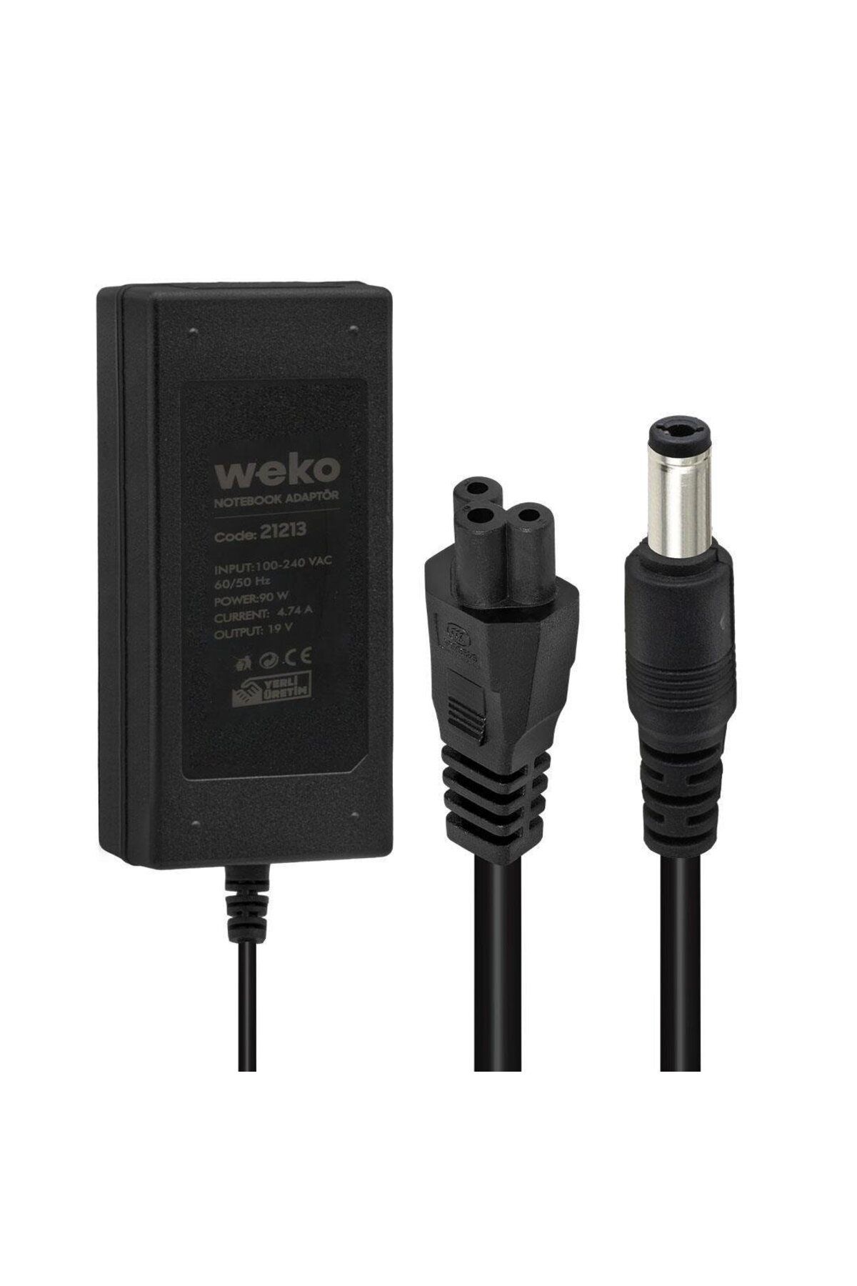 WEKO 19 Volt 4.74 Amper 90 Watt Notebook Adaptör (5.5*2.5 Uçlu)