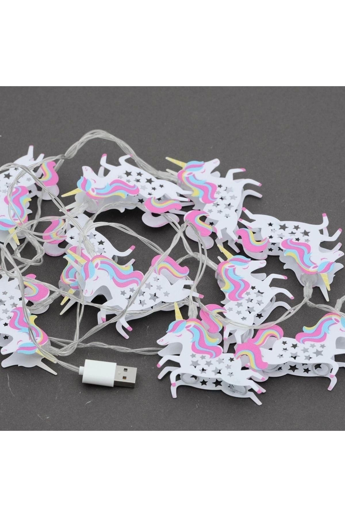 Epilons Ortama Renk Katan Unicorn Şeklinde Renkli Sıralı Led Lamba