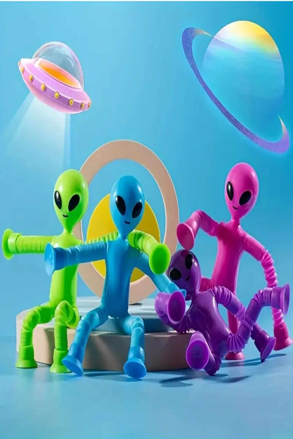 Hyd-Alien Toy with Telescopic Suction Cup, Fun Stress Shooter Toy with Keychain Feature 1 Piece 6