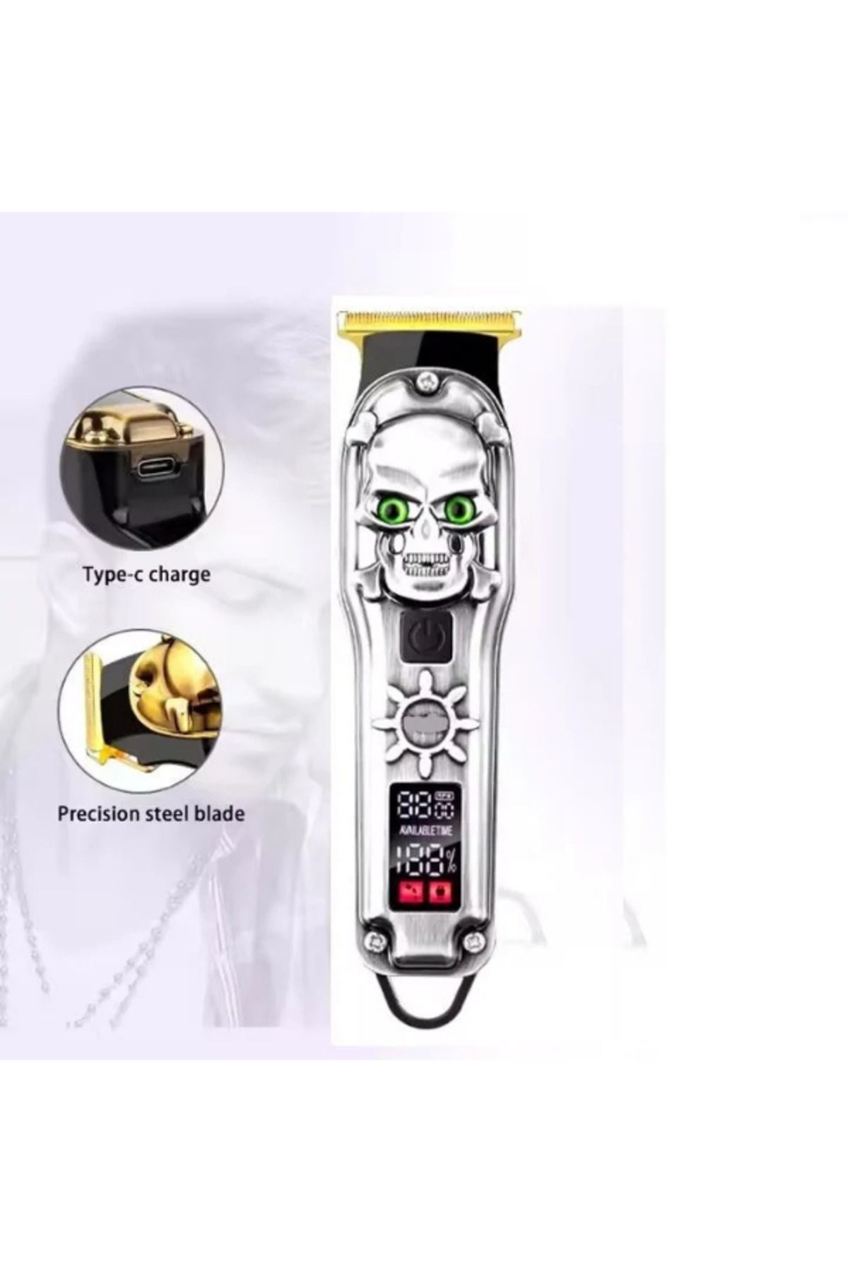 teknorhman WA-0103 Kuru Kafalı Saç,Sakal,Ense,Vücut Traş Kesme Makinesi