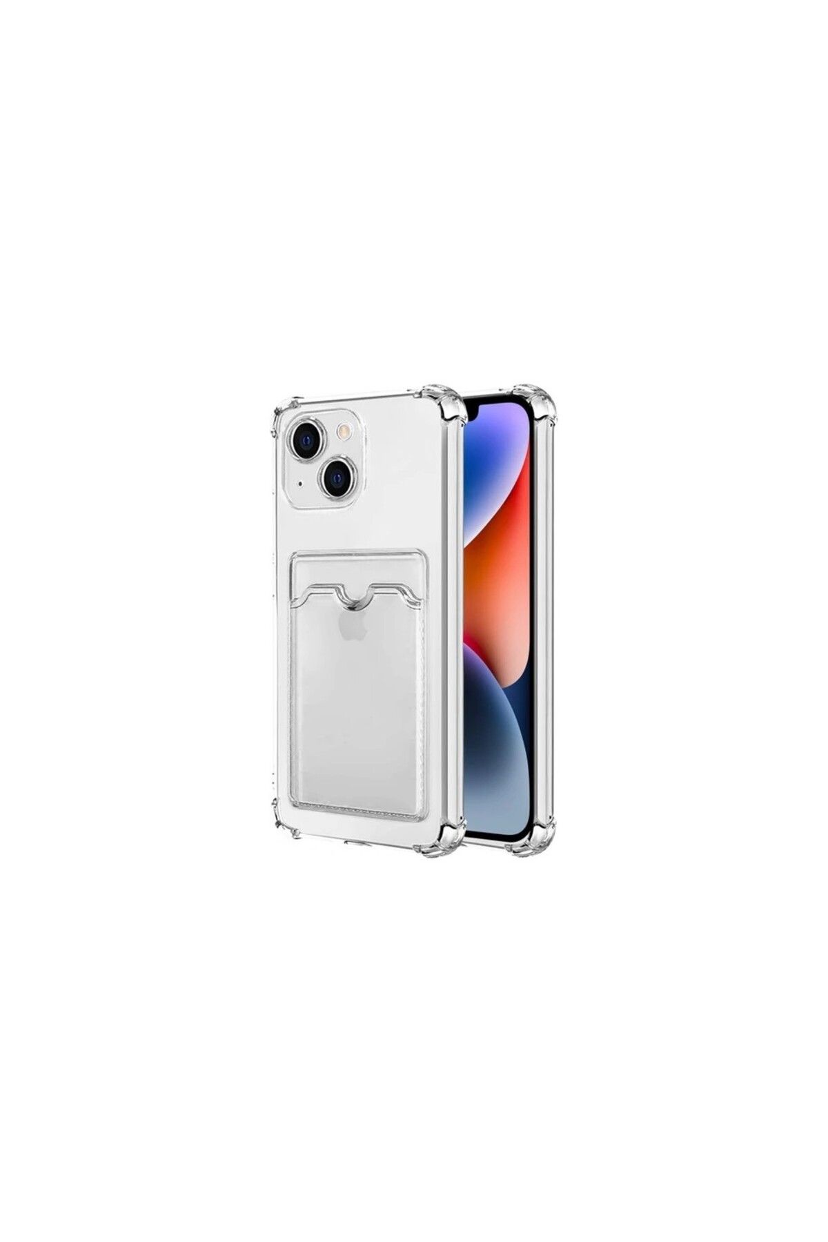 Di Aksesuar iPhone 14 Plus Kartlıklı Şeffaf