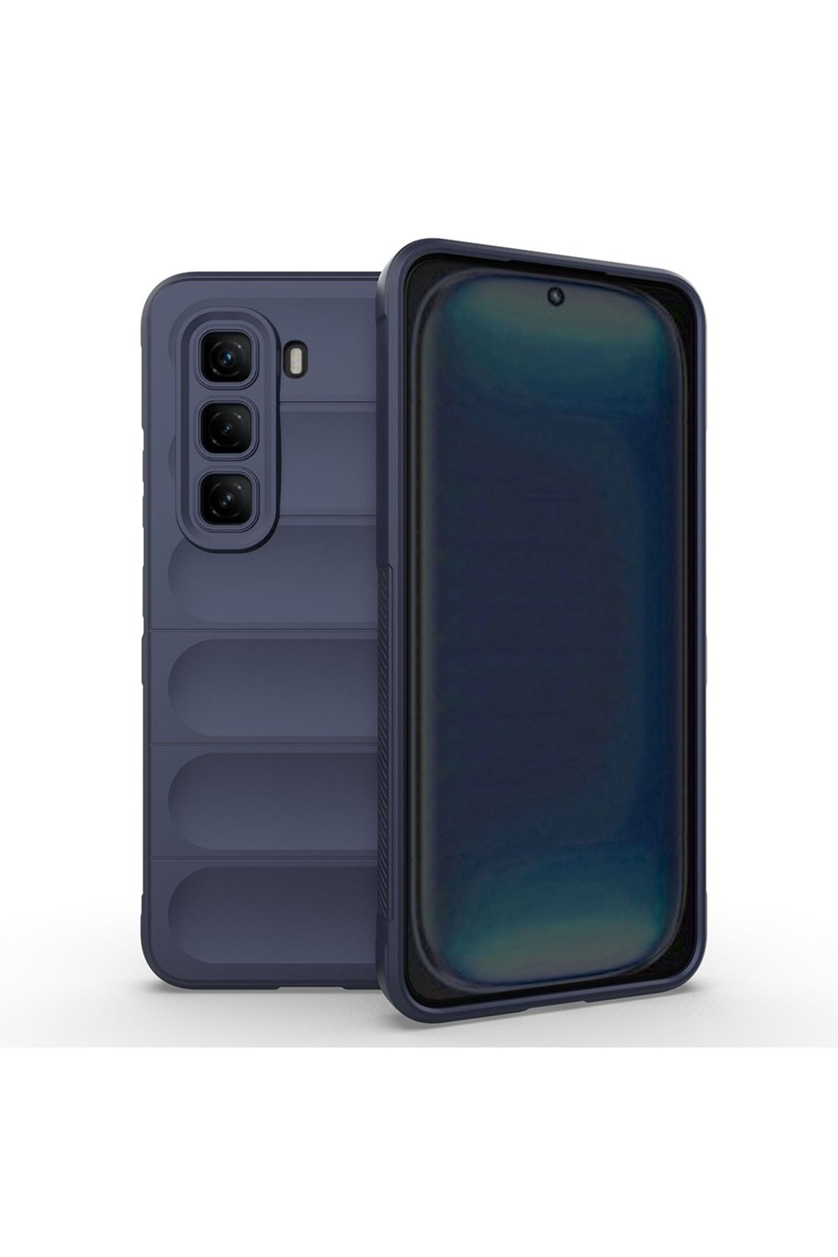 NANOSPACE İnfinix Hot 50 4G İle Uyumlu Kılıf Esnek TPU Oyuklu Arka Yüzey Tasarımlı Etnik Silikon Kapak