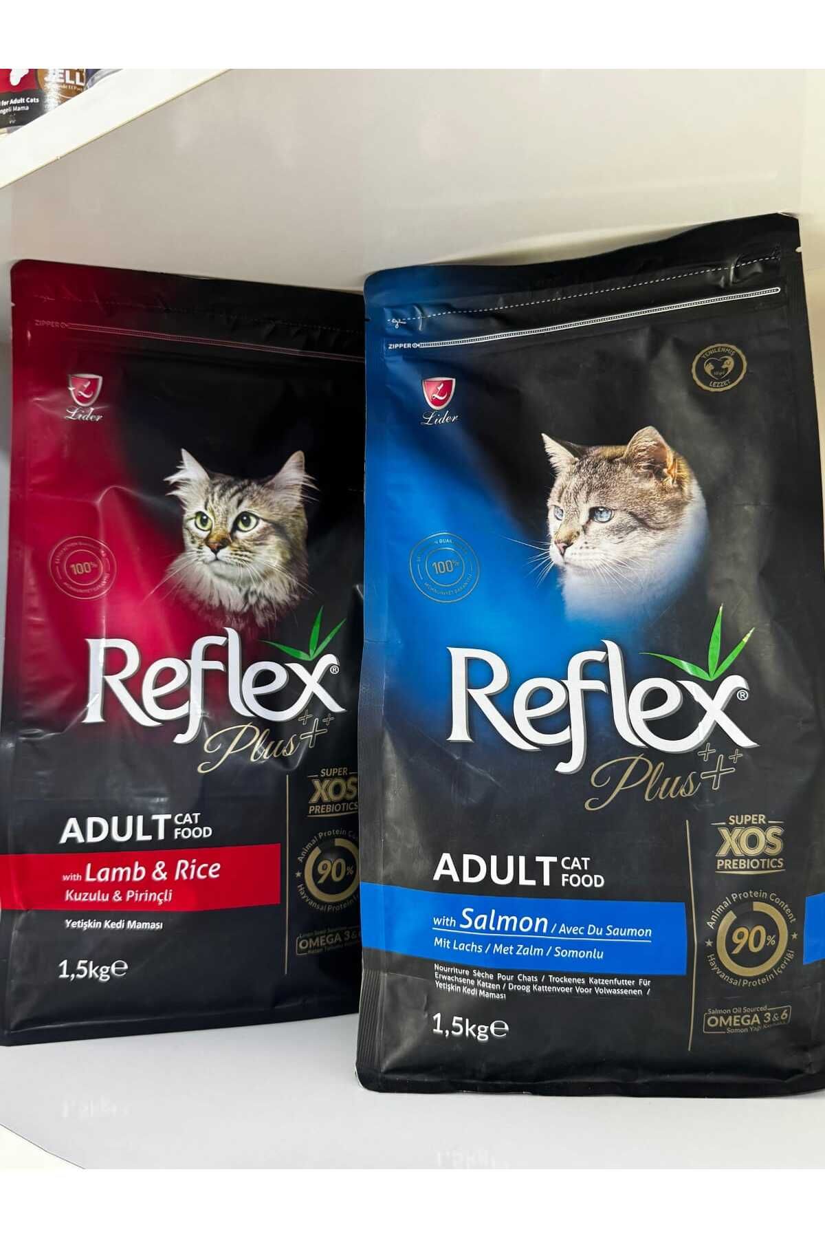 Reflex PLUS YETŞKİN KEDİ KUZU ETLİ VE SOMONLU KURU MAMA