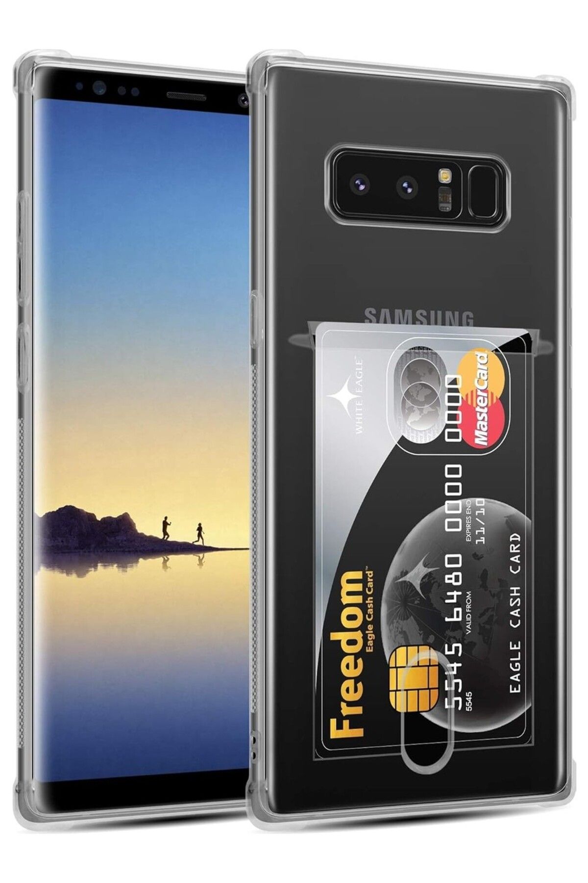 Di Aksesuar Samsung Galaxy Note 8 Kartlıklı Şeffaf