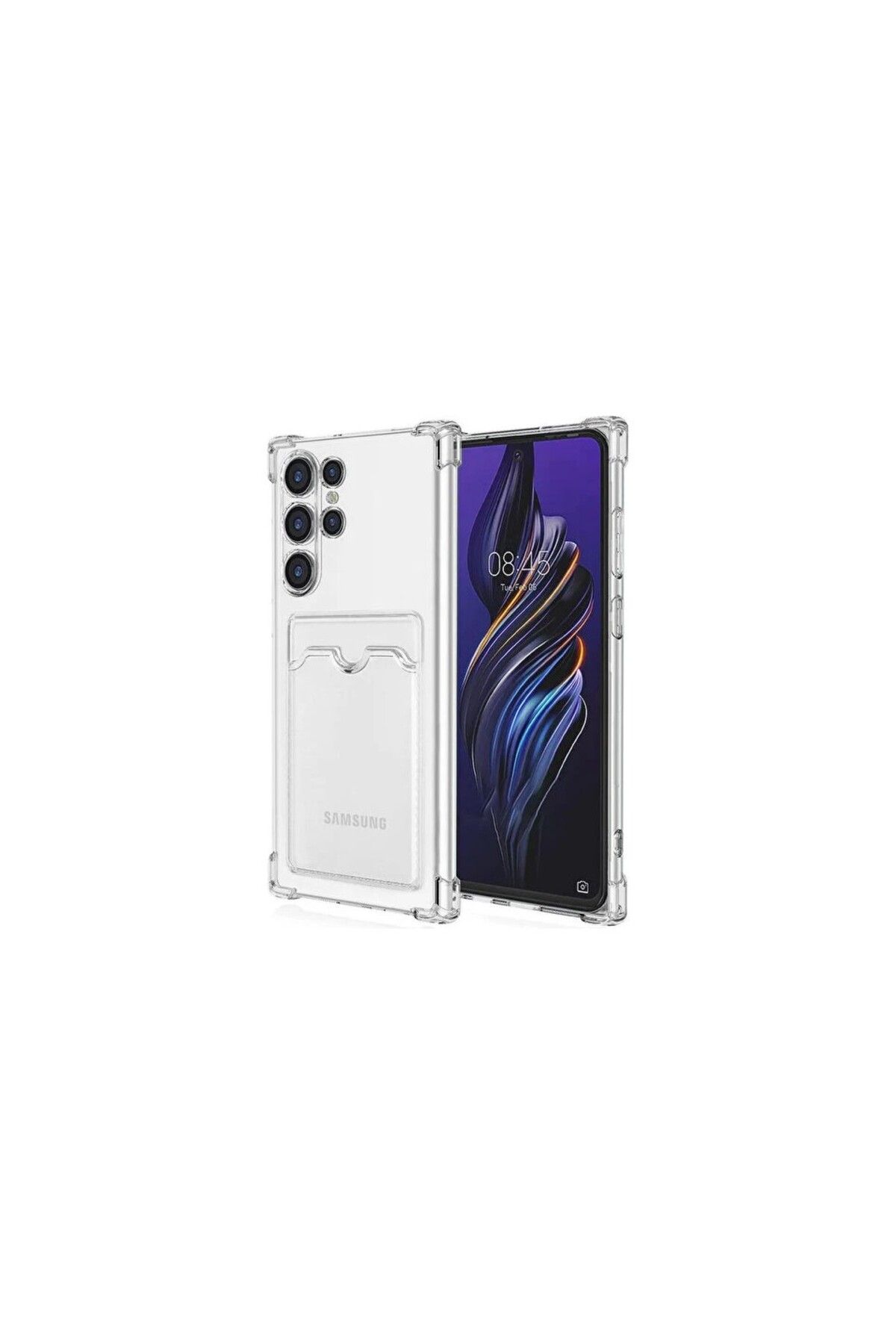 Di Aksesuar Samsung Galaxy S23 Ultra Kartlıklı Şeffaf
