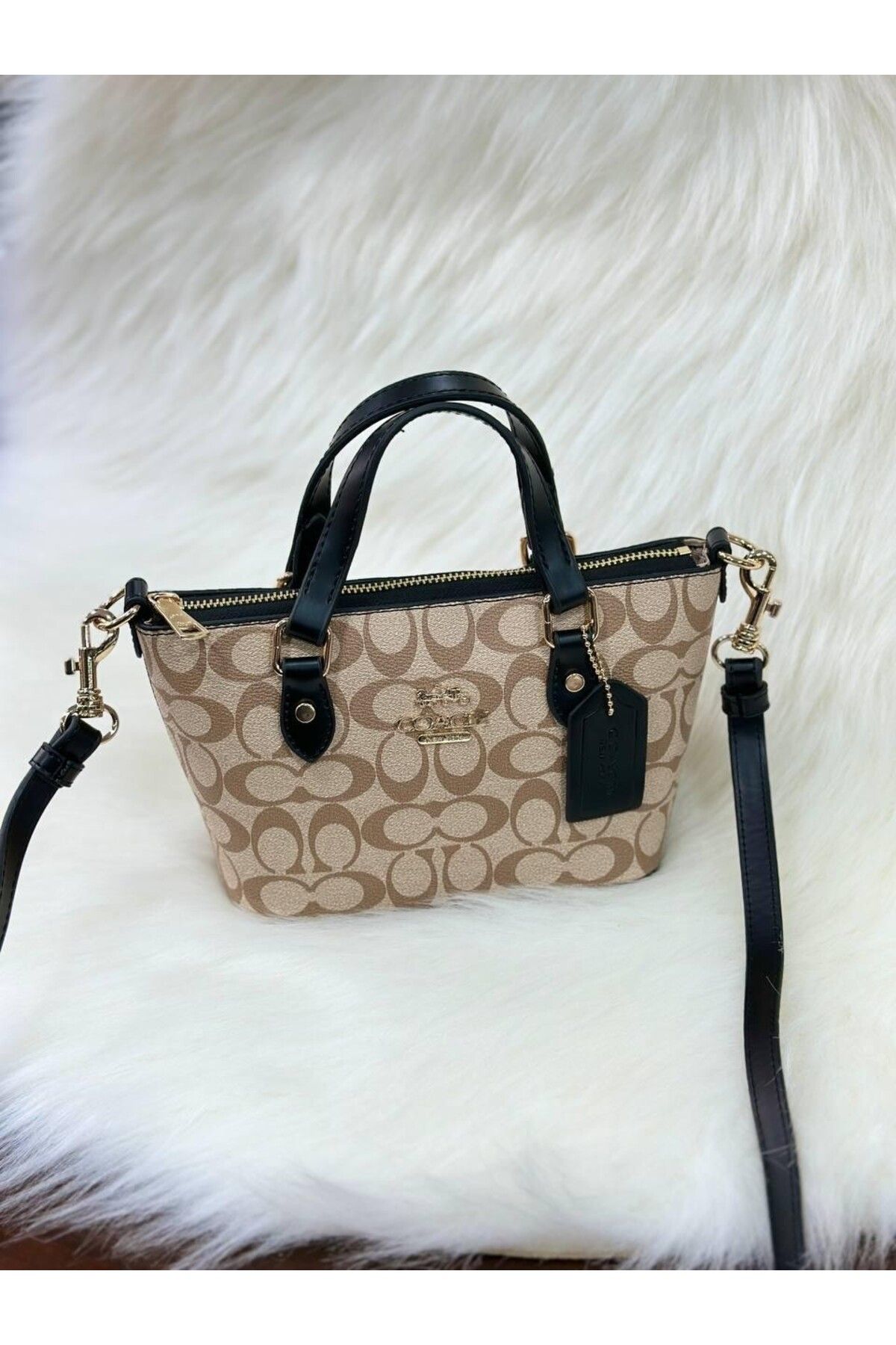 LEAUDER WOMEN KADIN MİNİ BOY GOLD AKSESUARLI ASKILI VE OMUZ ÇANTASI COAC-HH WOMEN BAG