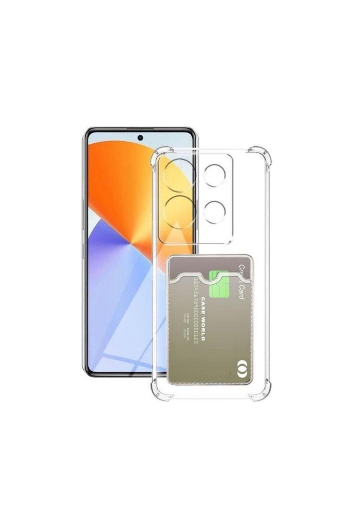 Di Aksesuar İnfinix Note 30 Kartlıklı Şeffaf