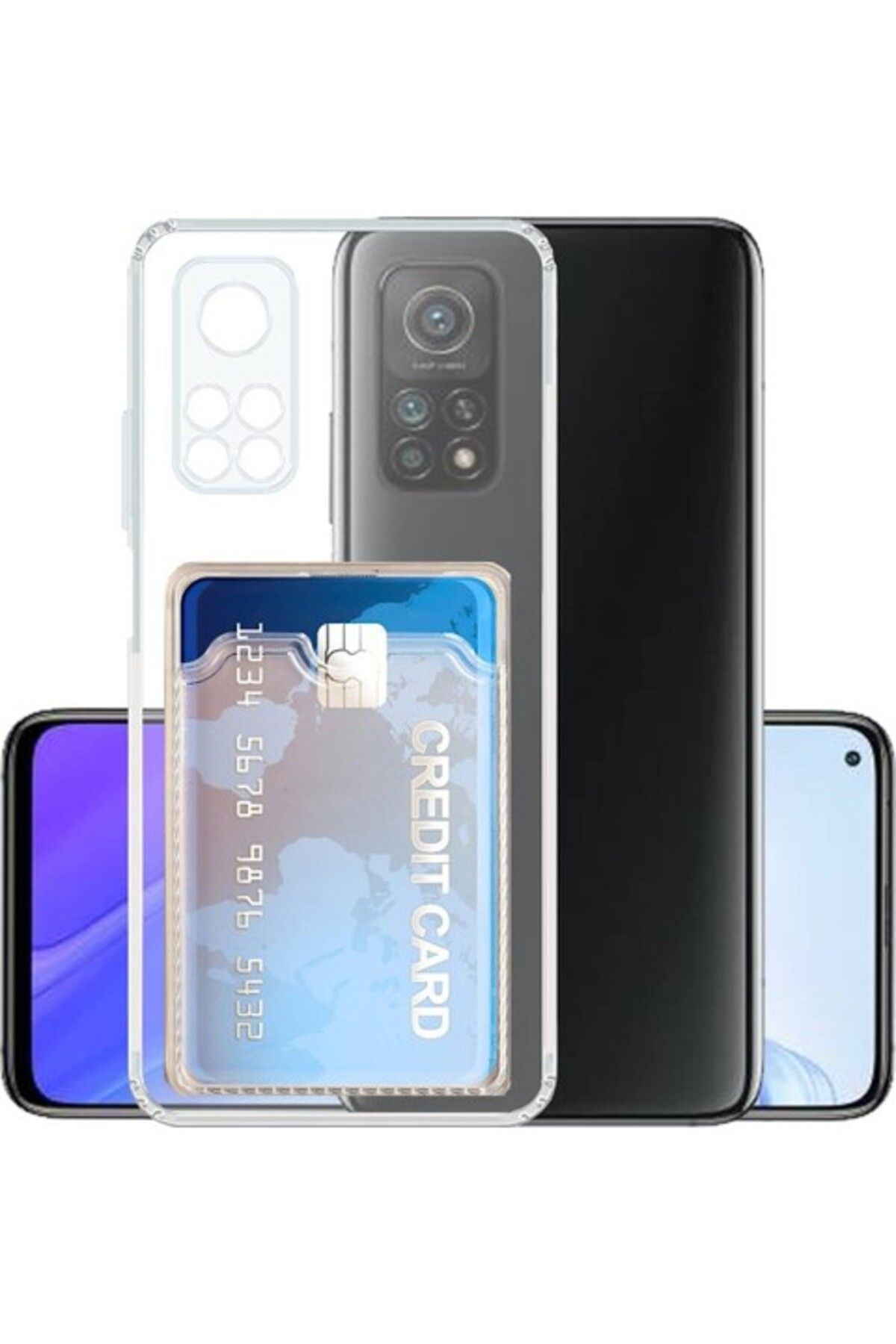 Di Aksesuar Xiaomi Mi 10T Kartlıklı Şeffaf