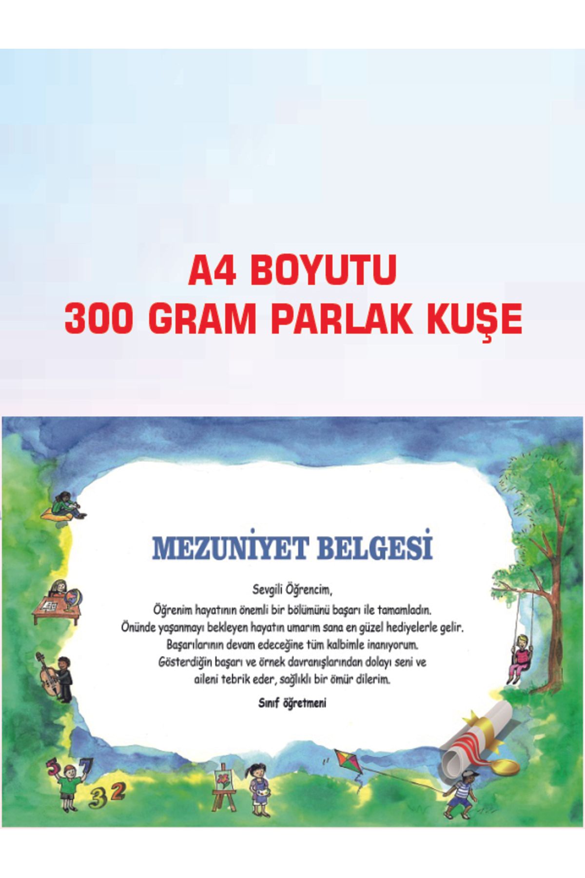 Okul Materyali MEZUNİYET BELGESİ 20 ADET