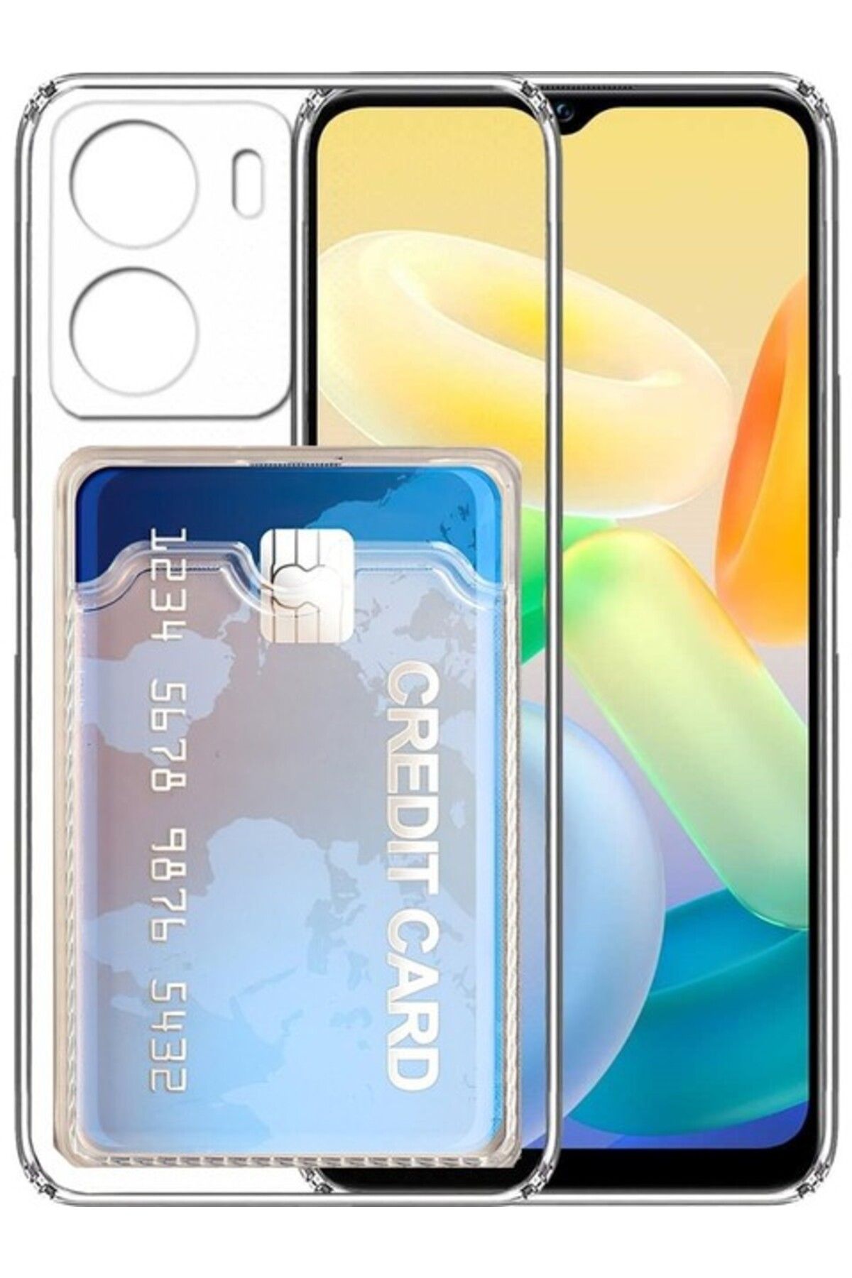 Di Aksesuar Tecno Camon 20 Kartlıklı Şeffaf