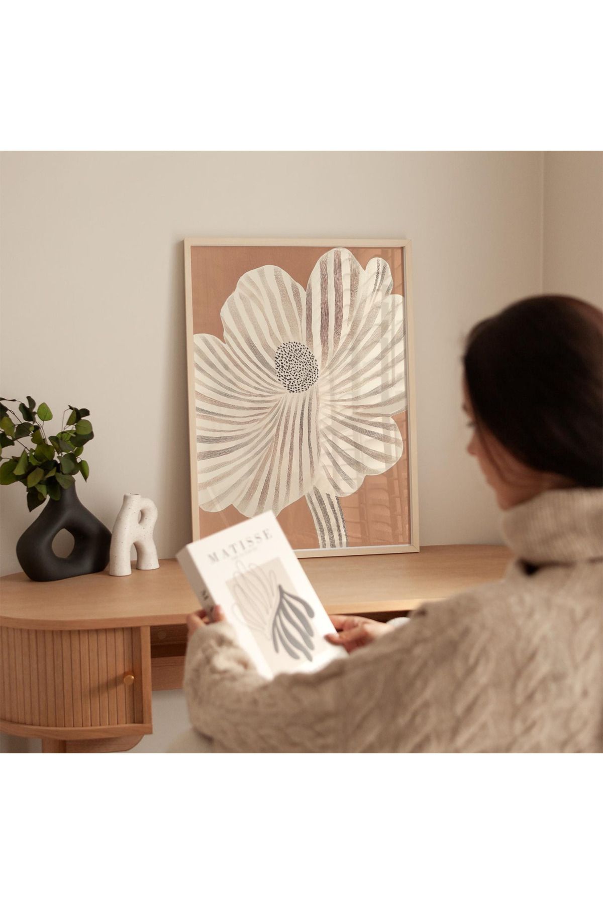 woodhomeworks tek parça salon ofis dekor tablo
