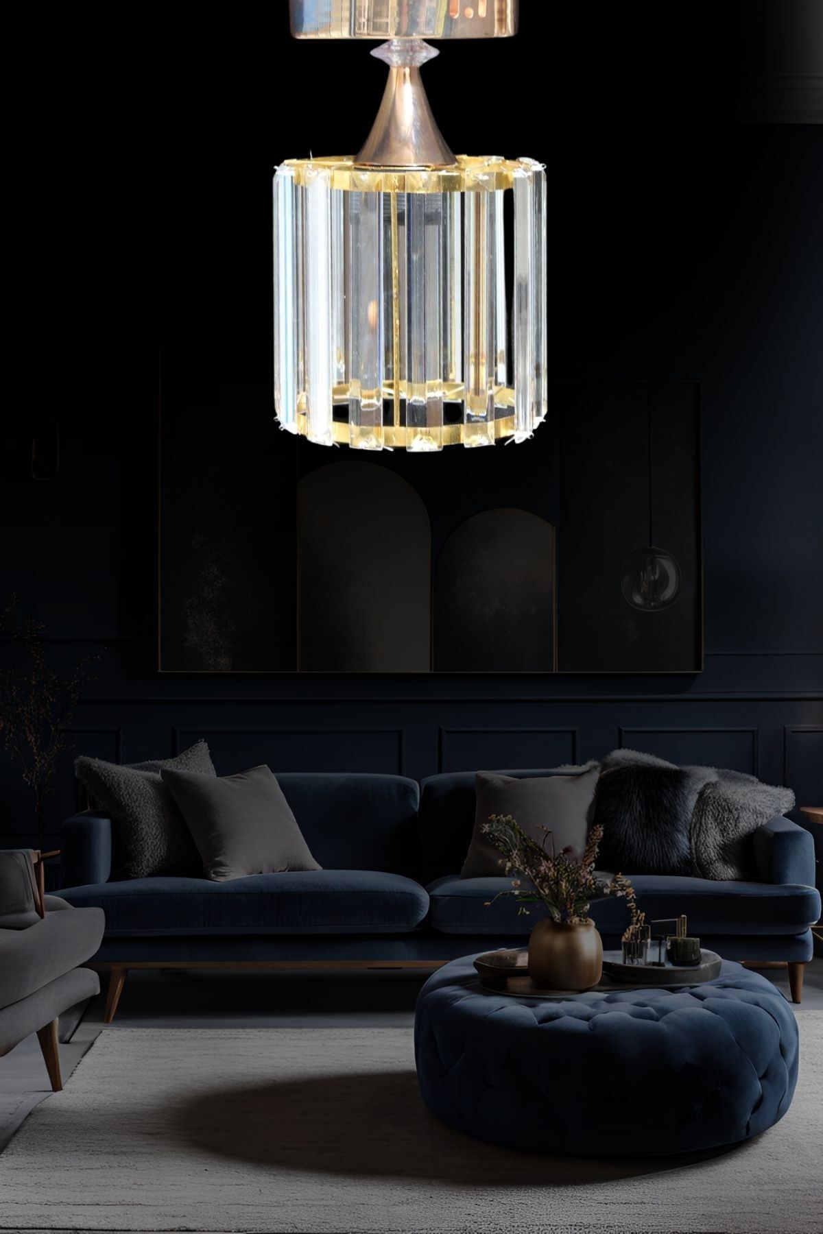 Avize Kristal Modern Estetik Yatak Mutfak Oturma Salon Çocuk Odası Krom Taşlı 16 Taşlı Plafonyer Avize
