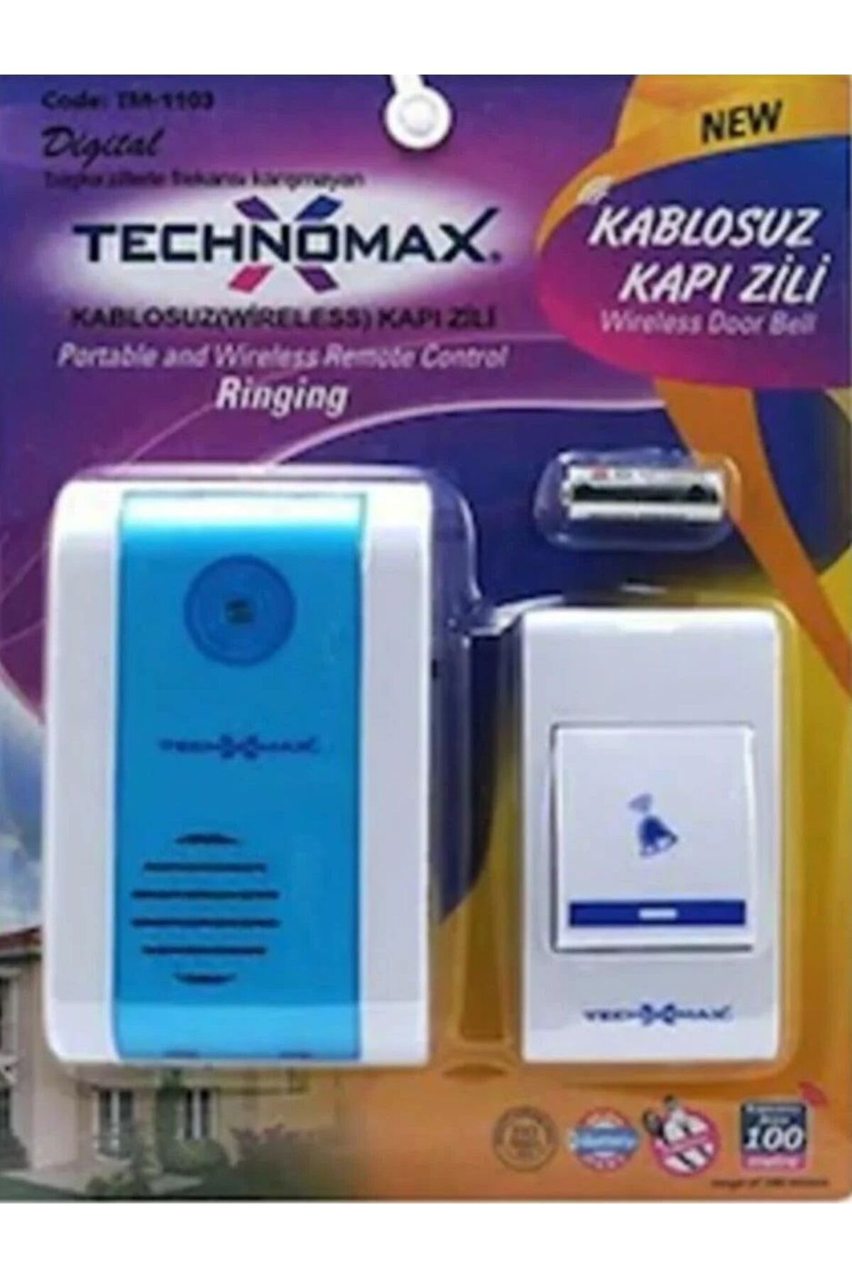 Easy Tedarik Kablosuz 100 MT Mesafeli Kapı Zili