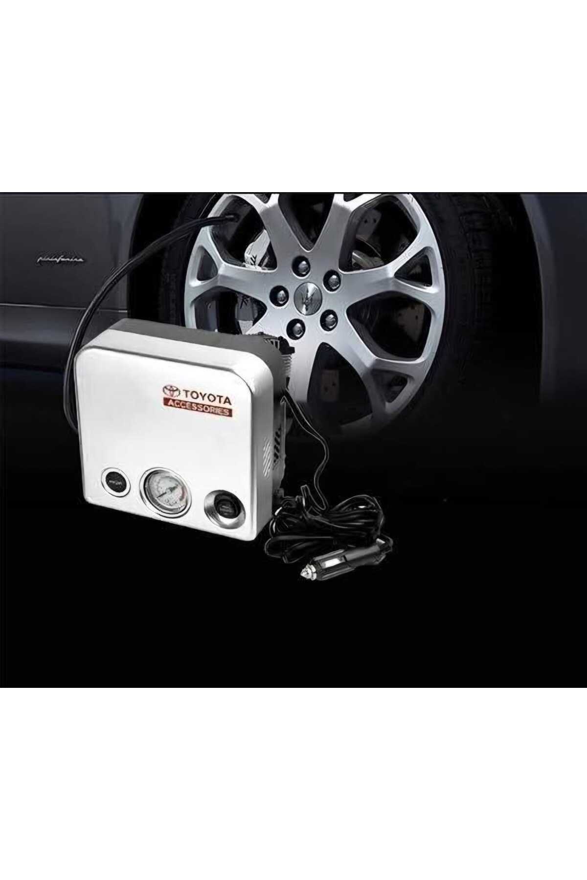 منفاخ تويوتا لكفرات السيارات و الدراجات ضاغط الهواء يعمل عن طريق ولاعة السجائر بالسيارة