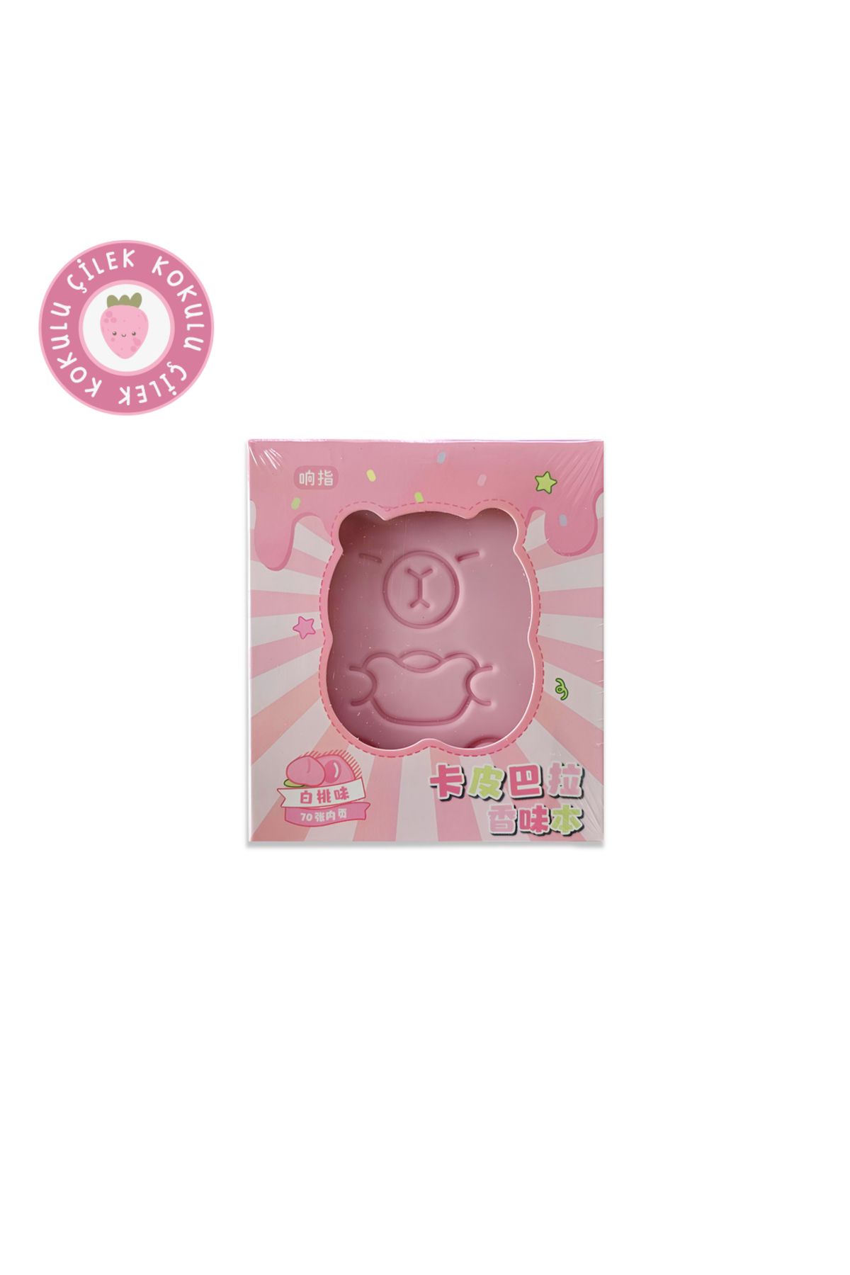 Fancy Space Capybara Çilek ve Çikolata Kokulu Defter