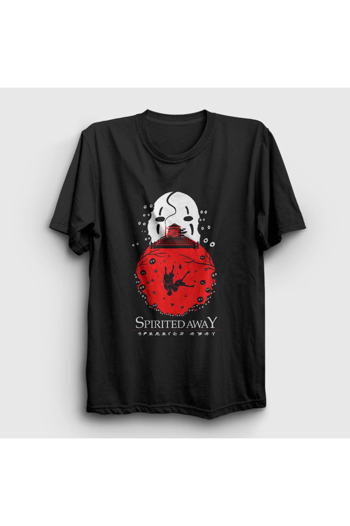 Presmono Unisex Siyah Kaonashi No Face Spirited Away T-Shirt 543510tt