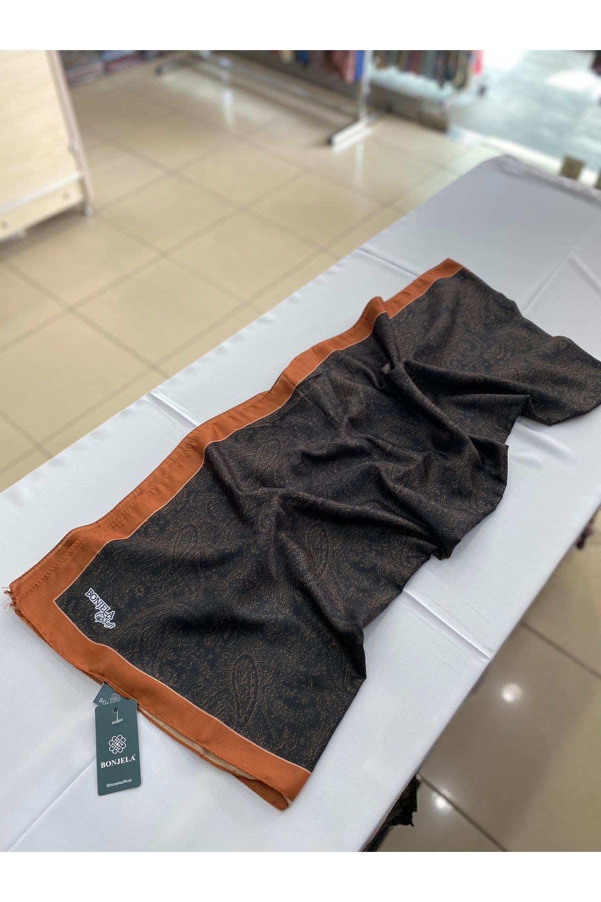 Bonjela Etnik Desen Pamuklu Soft Şal