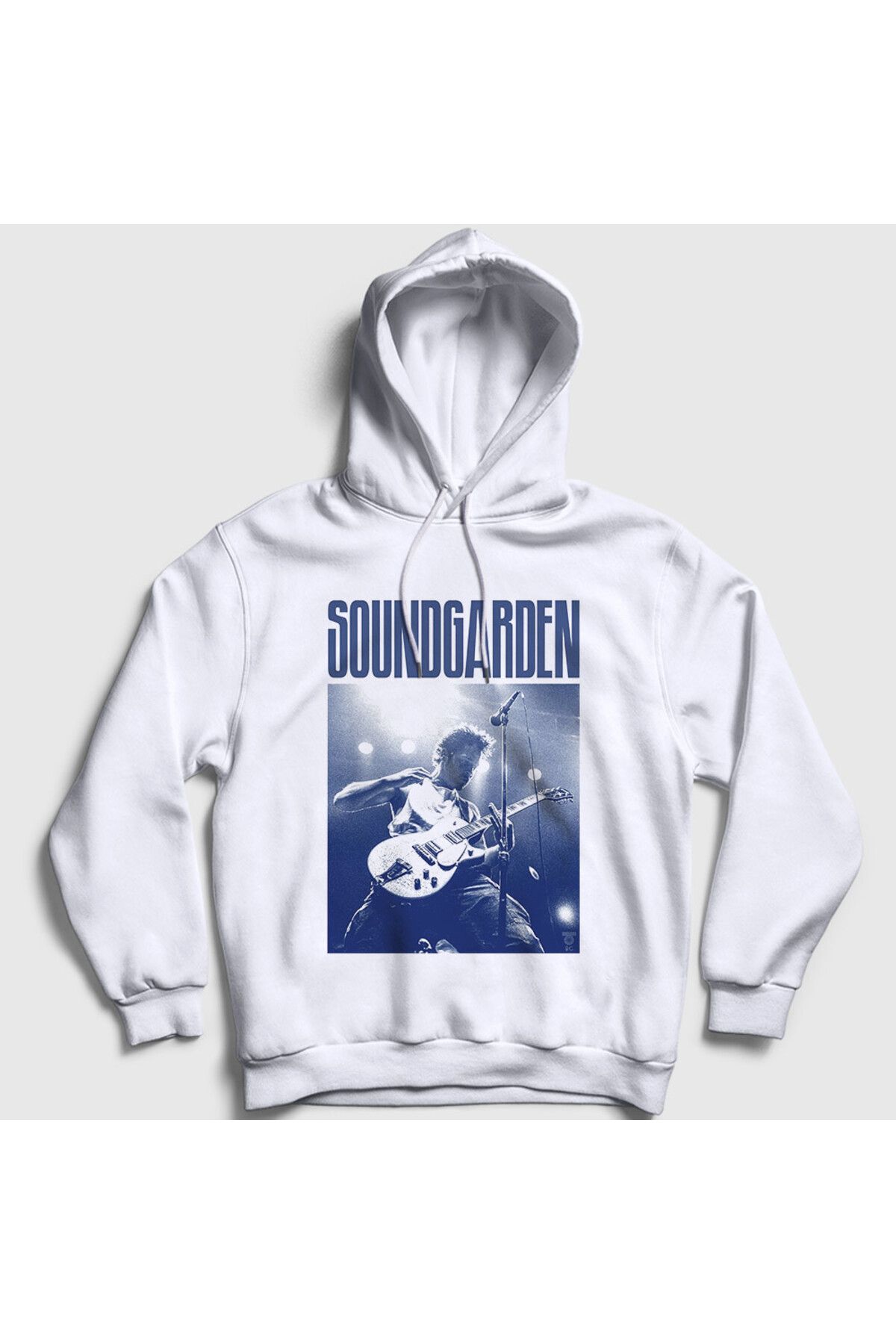 Presmono Unisex Beyaz Chris Cornell Rock Soundgarden Kapüşonlu Sweatshirt 542187tt